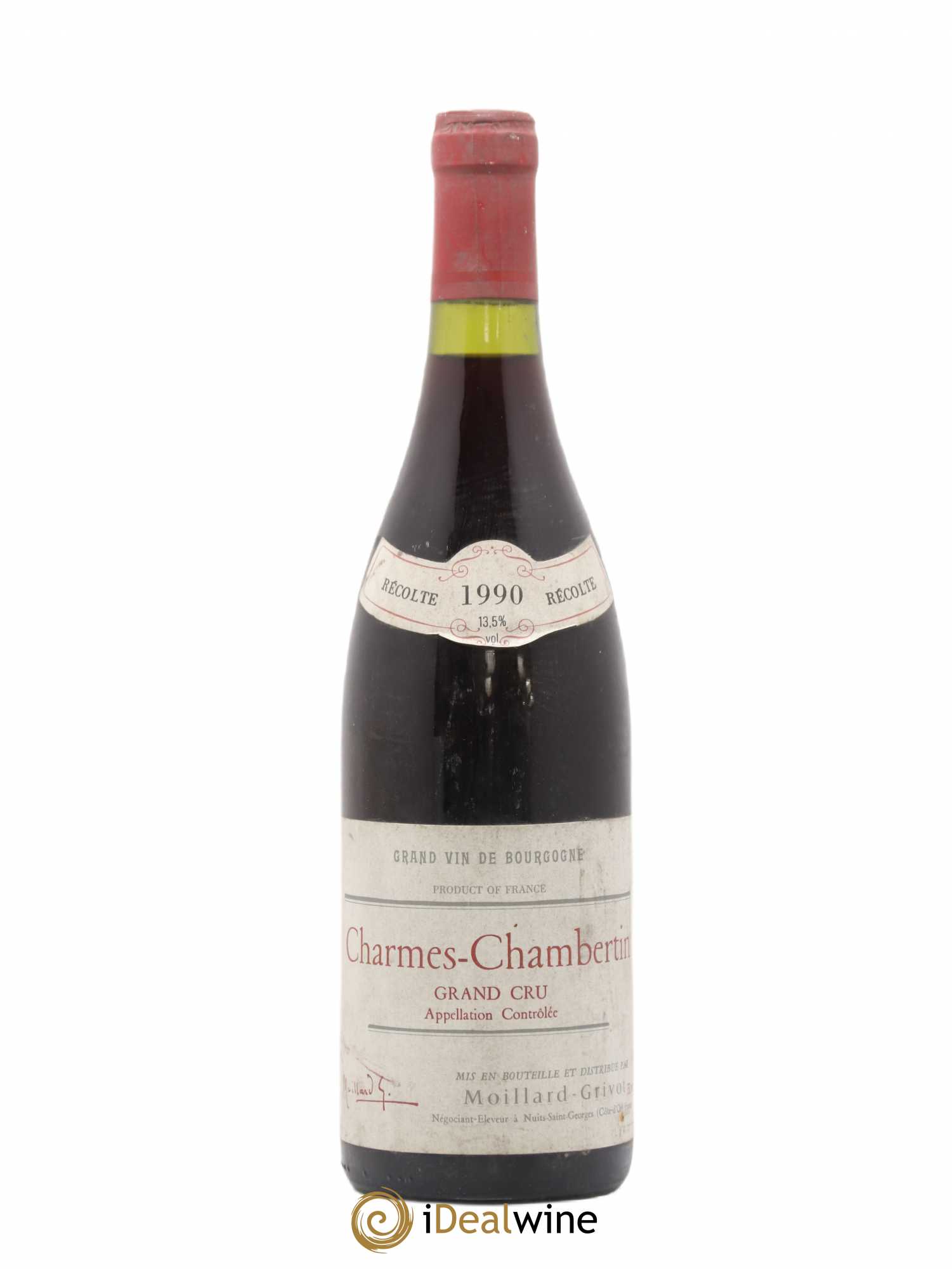 Charmes-Chambertin Grand Cru Moillard Grivot 1990 - Lot de 1 bouteille - 0