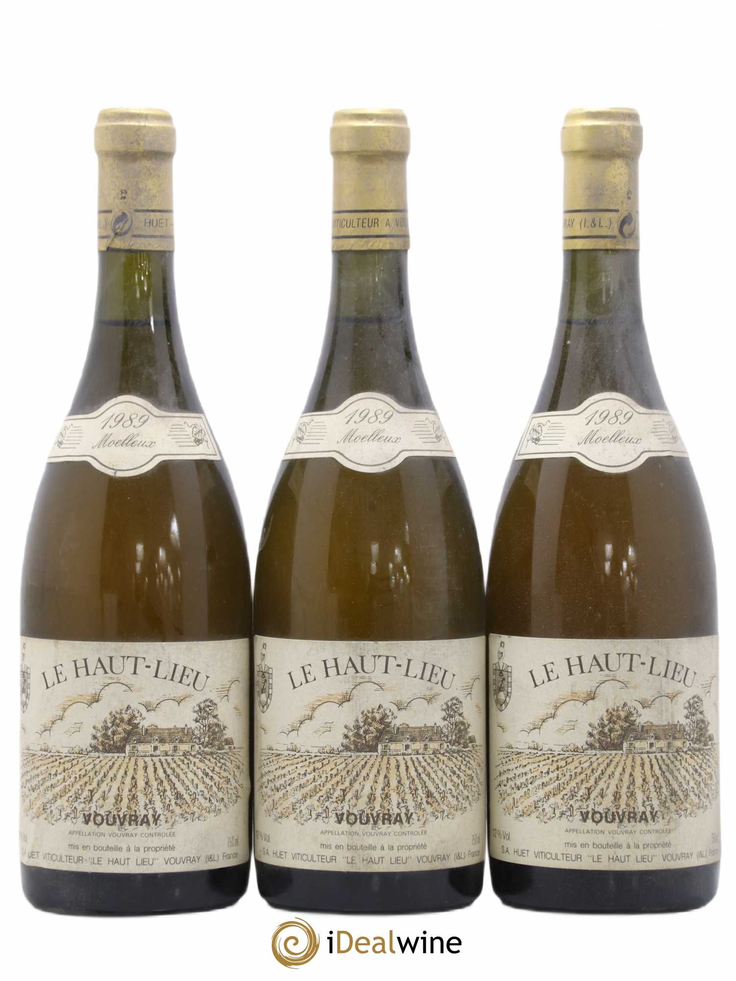 Vouvray Le Haut-Lieu Moelleux Domaine Huet 1989 - Lotto di 3 bottiglie - 0