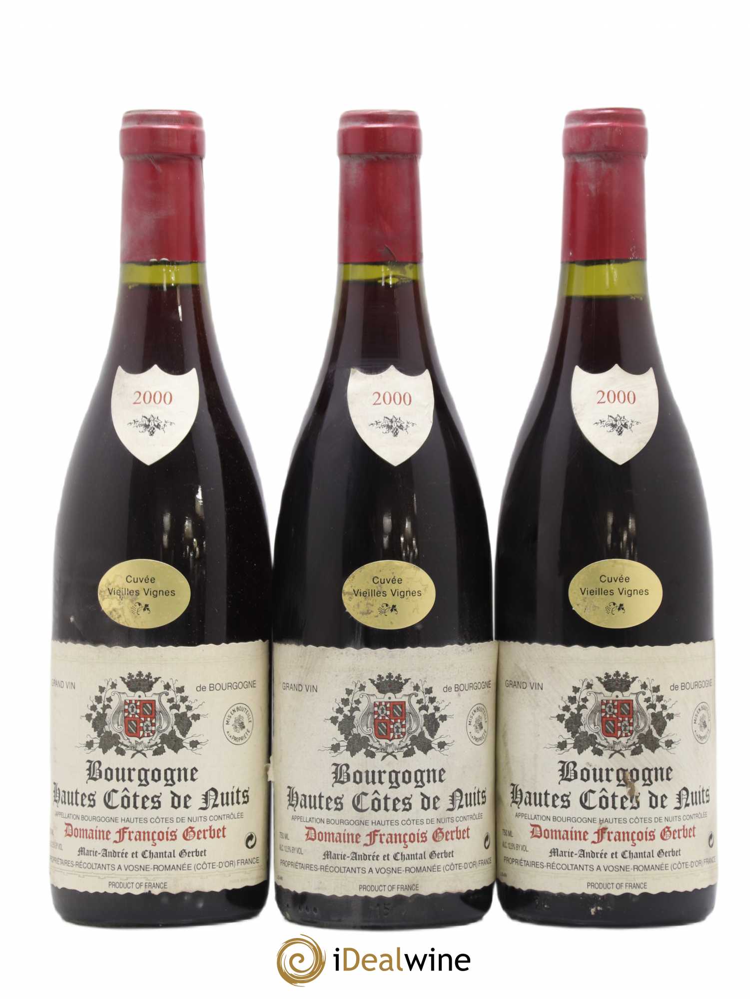 Hautes-Côtes de Nuits Cuvée Vieilles Vignes Gerbet 2000 - Lot de 3 bouteilles - 0