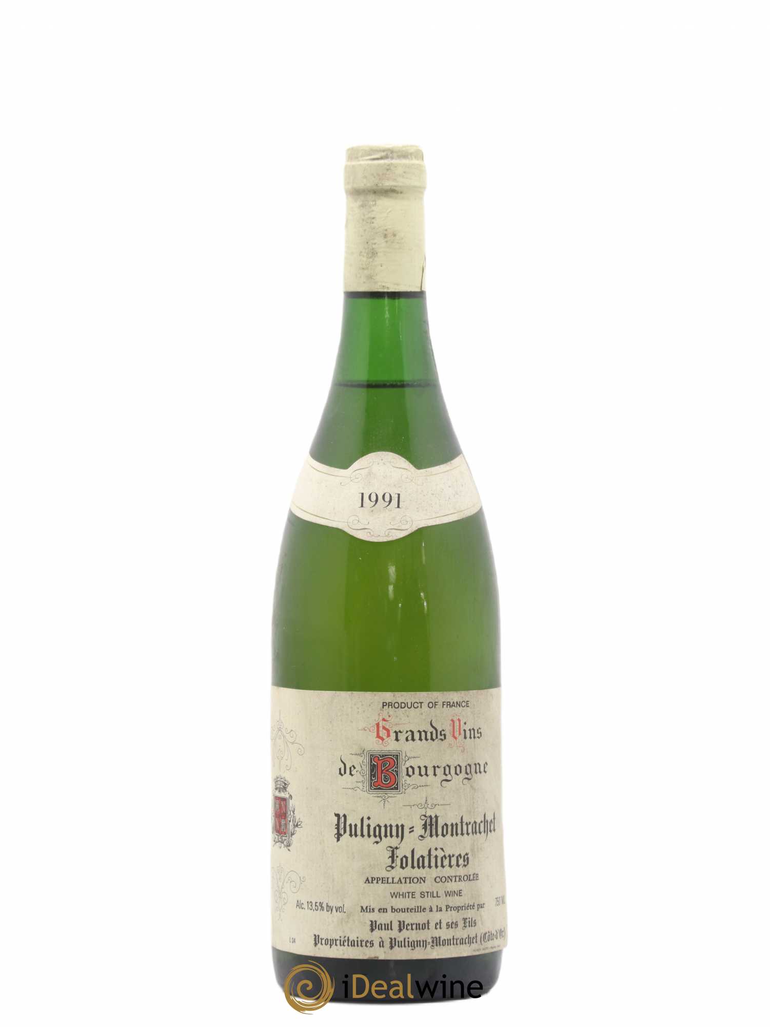Puligny-Montrachet 1er Cru Folatières Paul Pernot 1991 - Lot de 1 bouteille - 0