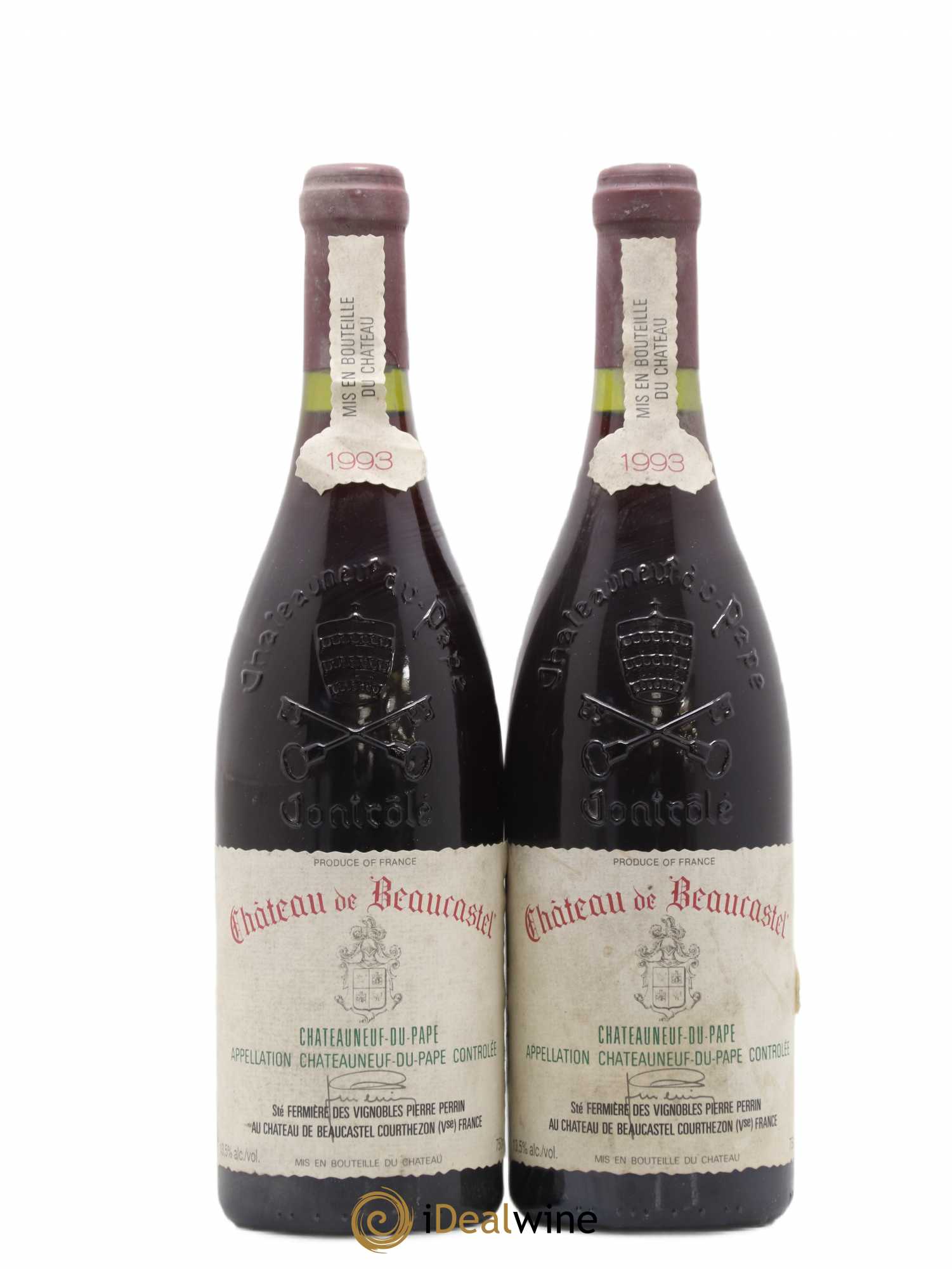 Châteauneuf-du-Pape Château de Beaucastel Famille Perrin 1993 - Lot de 2 bouteilles - 0