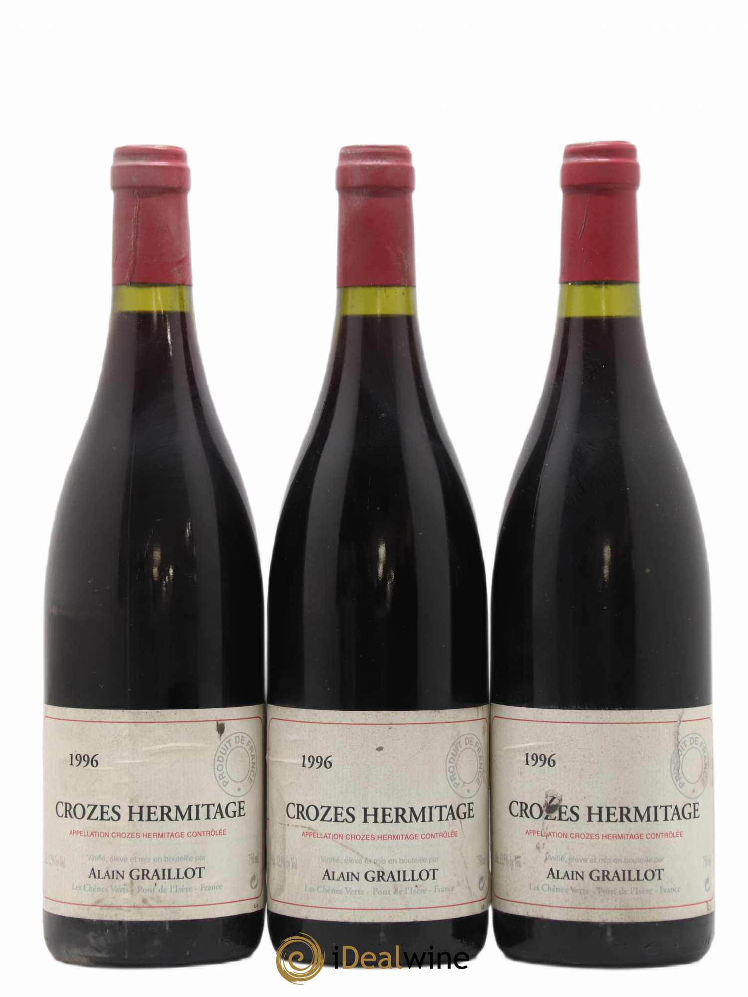 Crozes-Hermitage Domaine Graillot 1996 - Lot de 3 bouteilles - 0