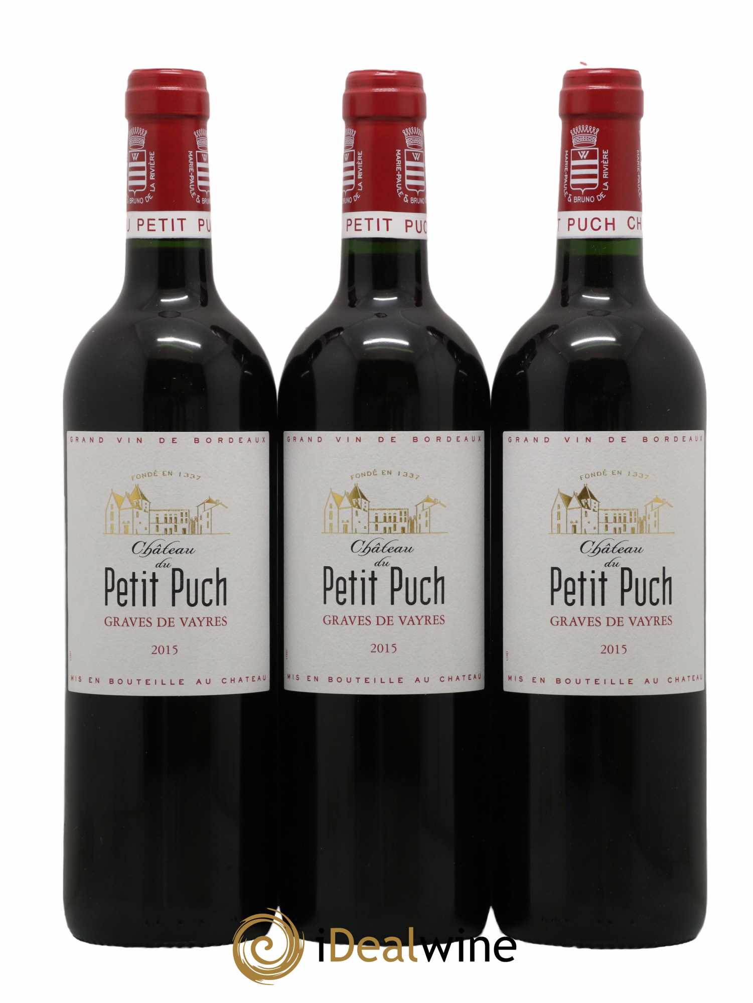 Graves Château Du Petit Puch 2015 - Lot de 3 bouteilles - 0