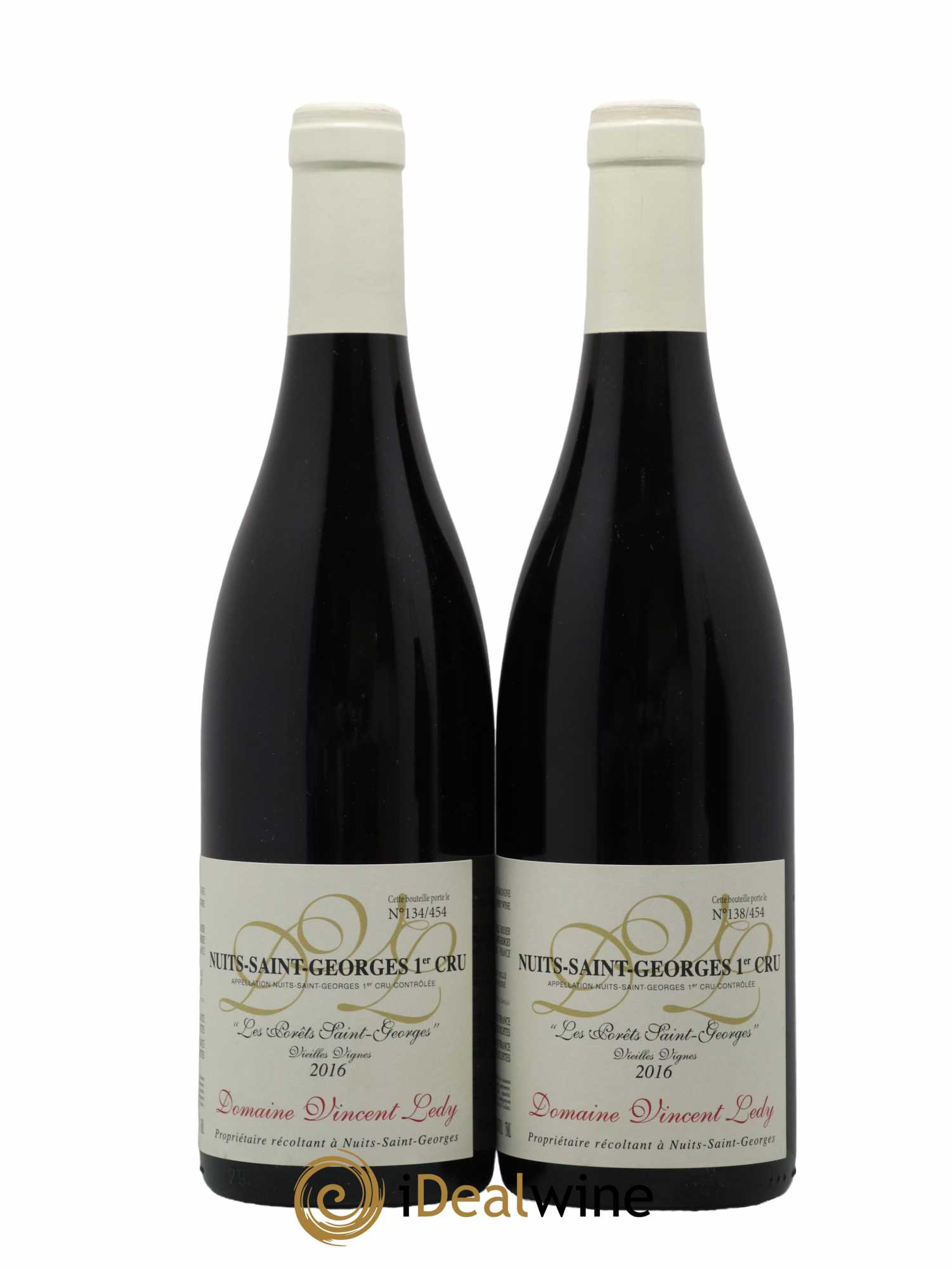 Nuits-Saint-Georges 1er Cru Les Porêts St Georges Vieilles vignes Vincent Ledy 2016 - Lot de 2 bouteilles - 0