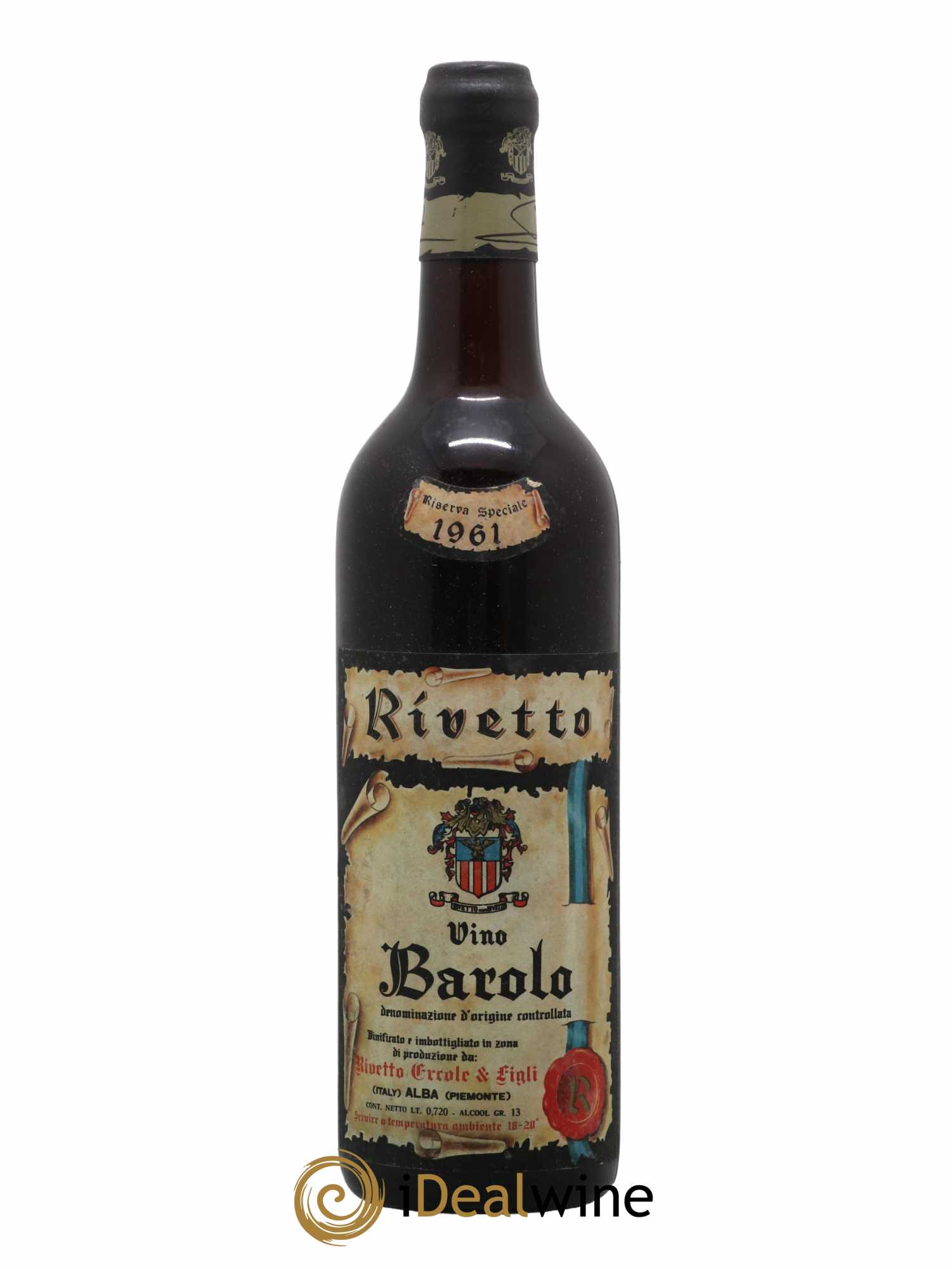 Barolo Riserva Speciale Rivetto 1961 - Lot de 1 bouteille - 0