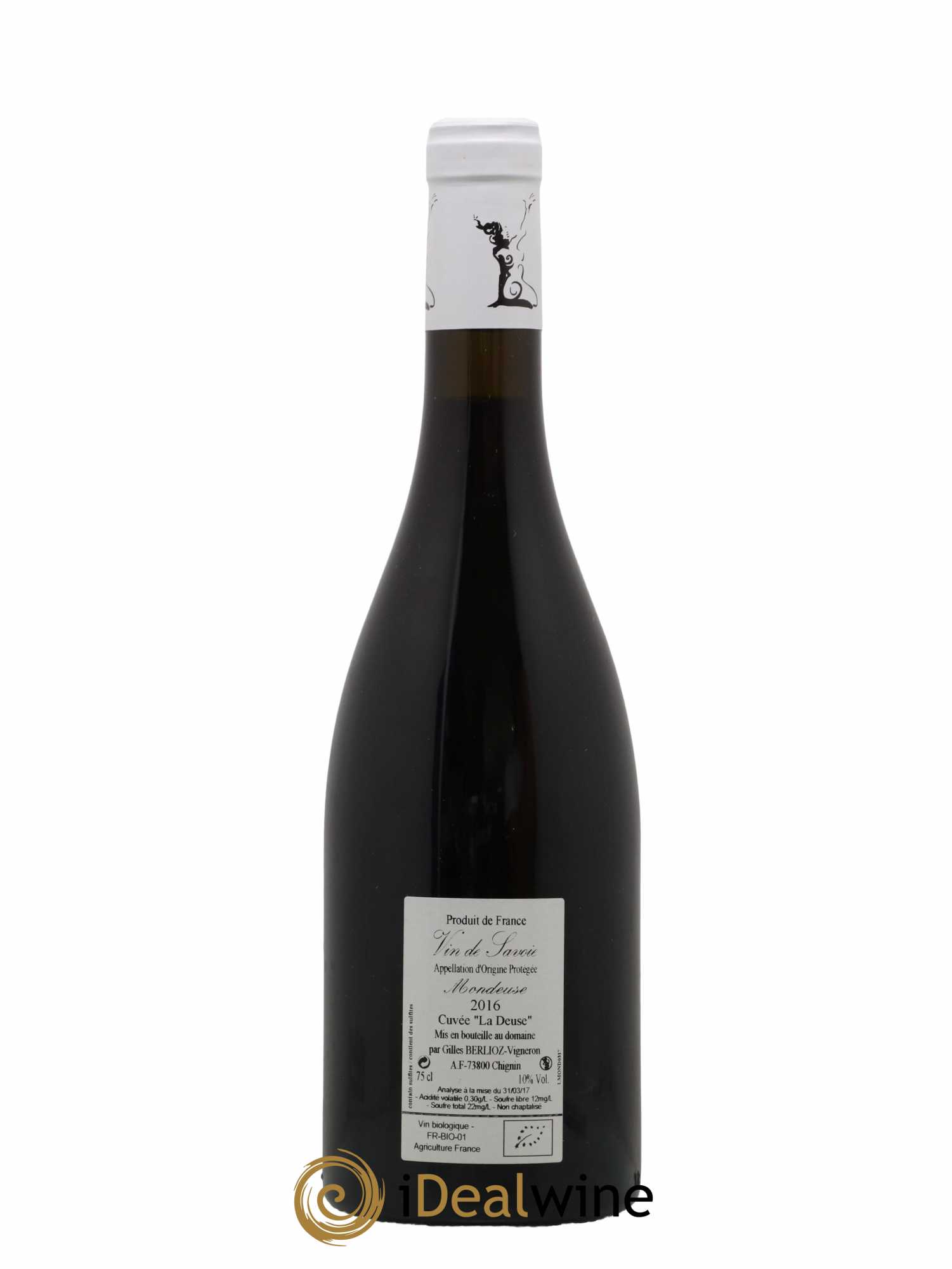 Vin de Savoie La Deuse Gilles Berlioz  2016 - Lot of 1 bottle - 1