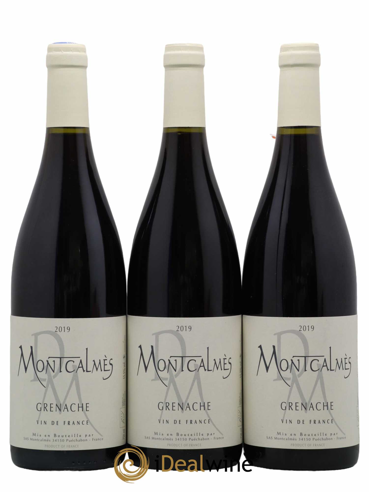 Vin de France Domaine de Montcalmès Grenache Frédéric Pourtalié 2019 - Lotto di 3 bottiglie - 0