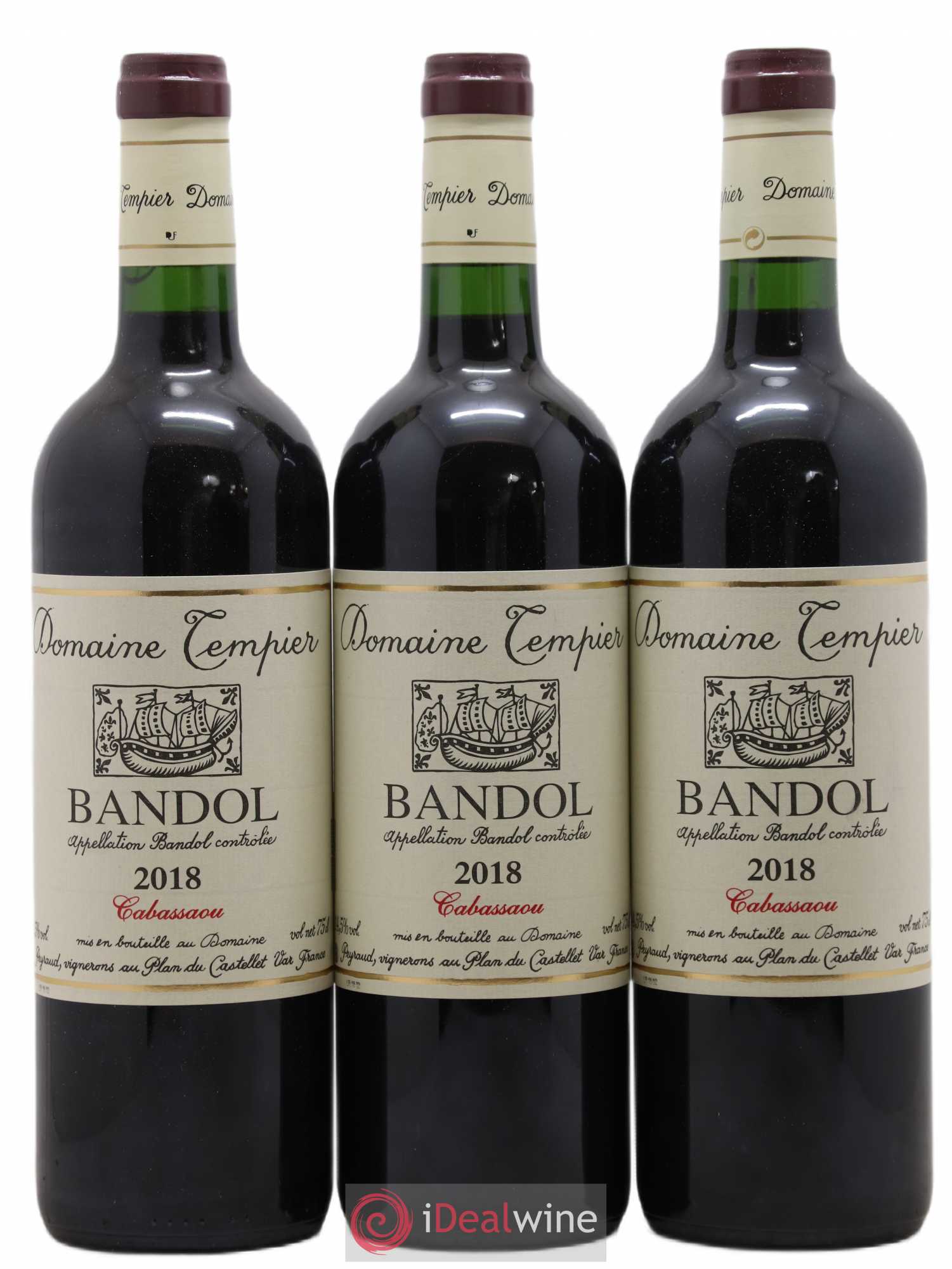 Bandol Domaine Tempier Cuvée Cabassaou Famille Peyraud 2018 - Lot de 3 bouteilles - 0