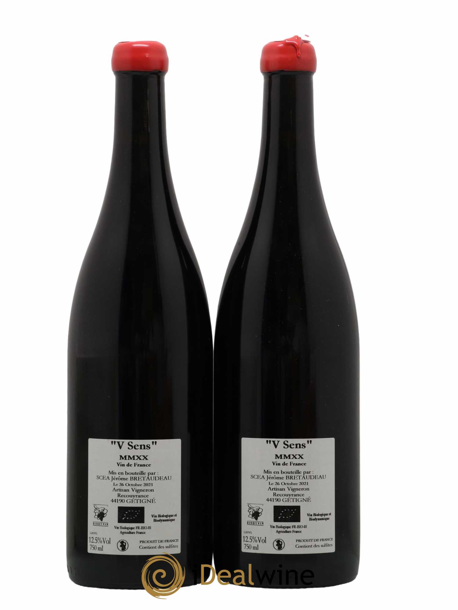 Vin de France V Sens Jérôme Bretaudeau - Domaine de Bellevue 2020 - Lot de 2 bouteilles - 1