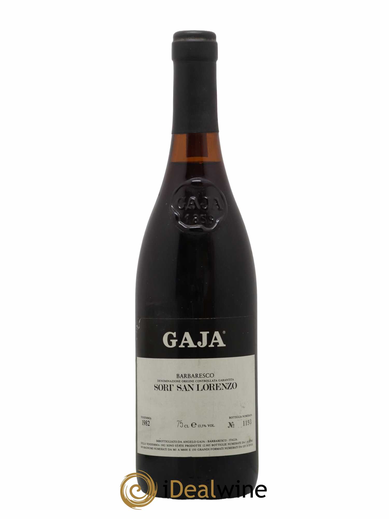 Barbaresco DOCG Sori San Lorenzo Angelo Gaja 1982 - Lot de 1 bouteille - 0