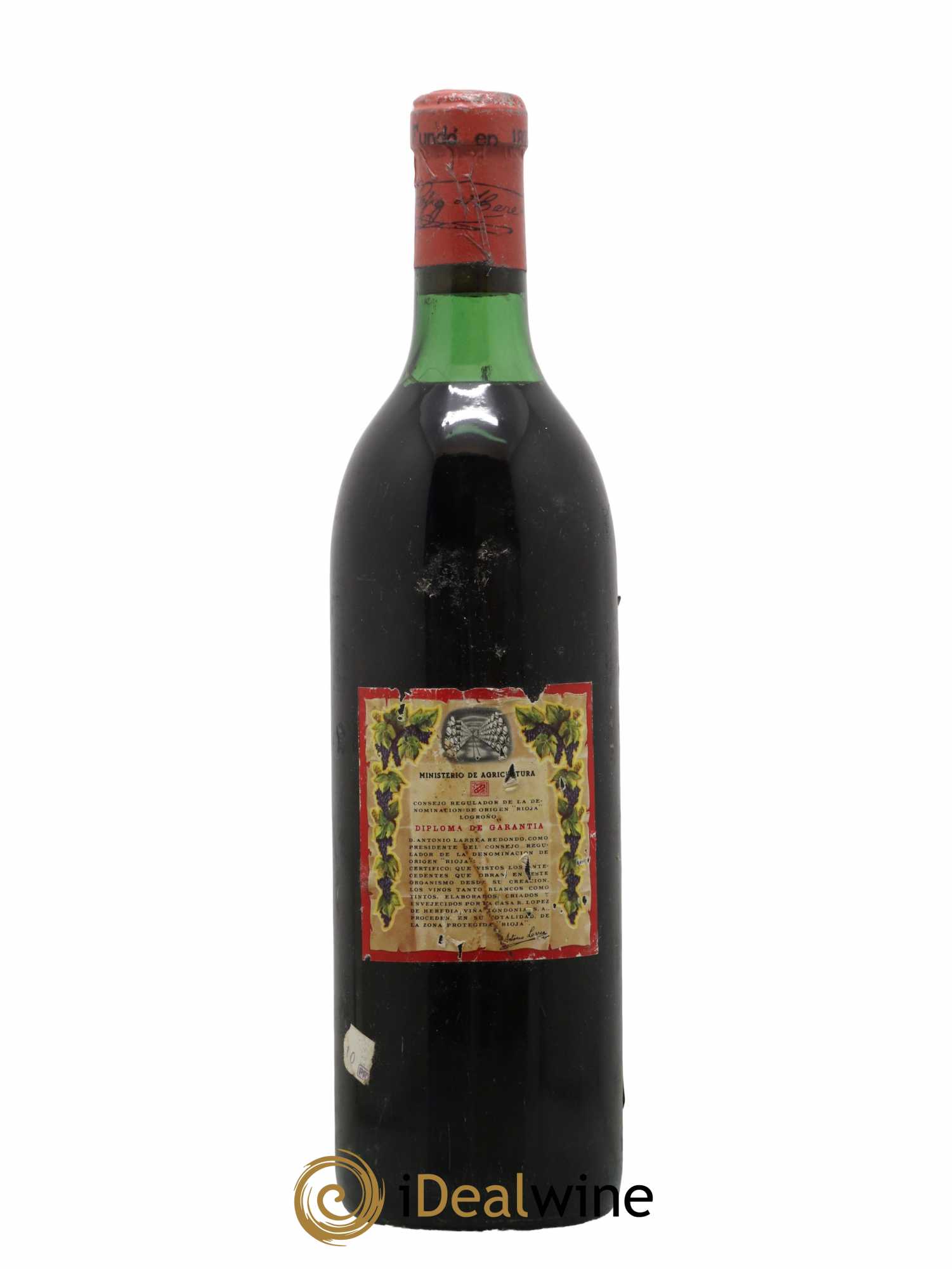 Rioja Gran Reserva Vina Tondonia R. Lopez de Heredia 1954 - Lot de 1 bouteille - 1