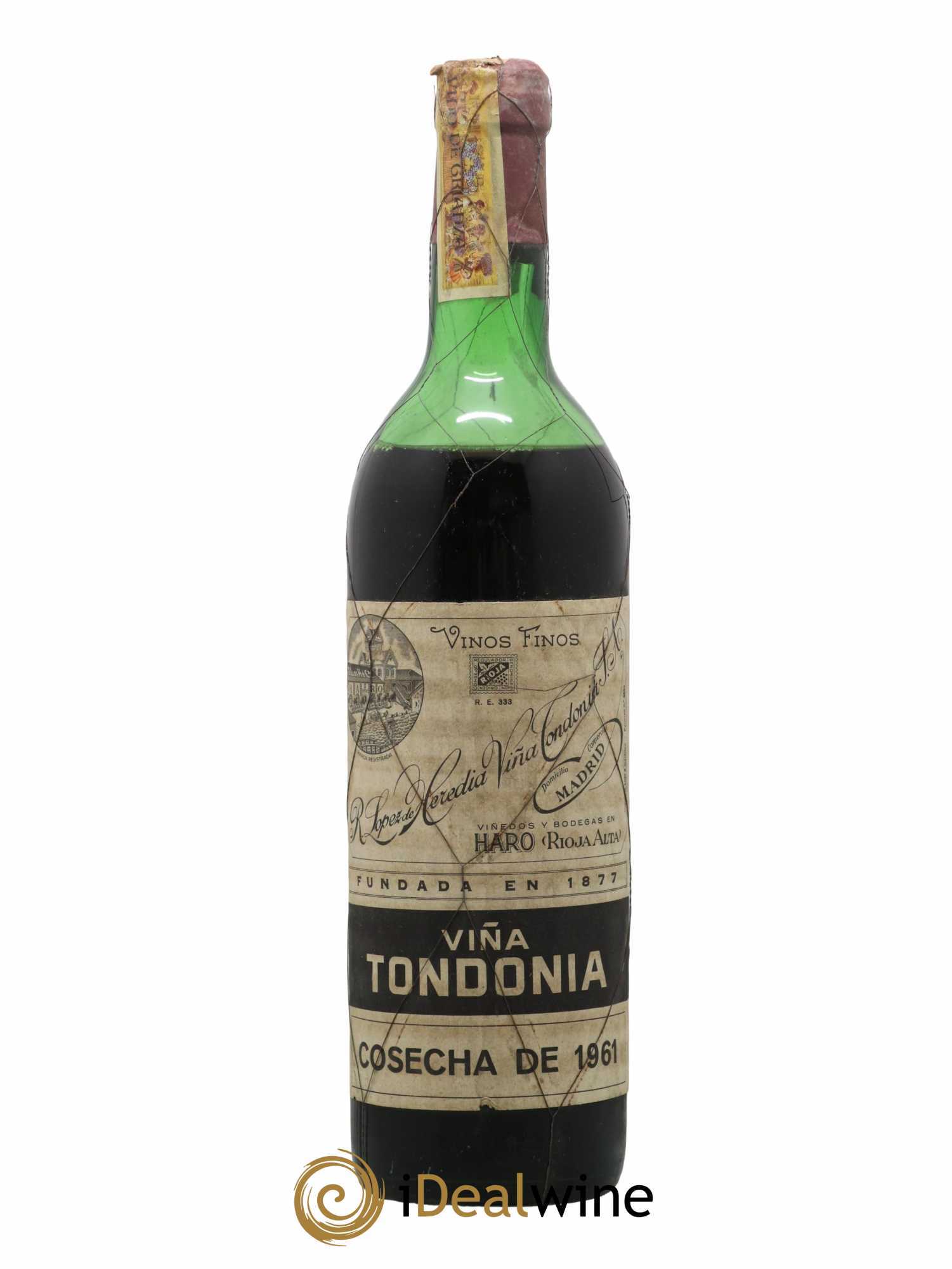 Rioja Gran Reserva Vina Tondonia R. Lopez de Heredia 1961 - Posten von 1 Flasche - 0