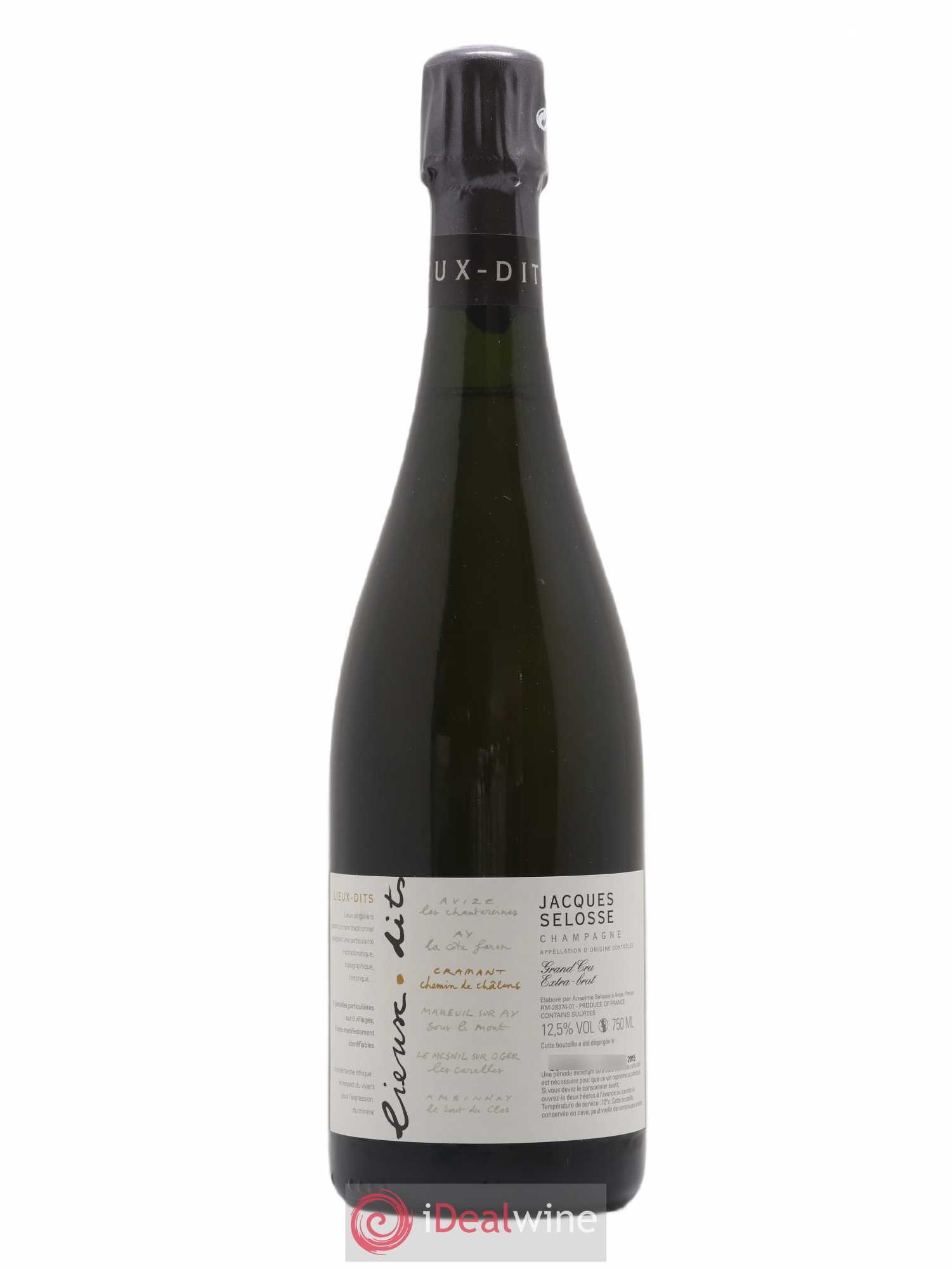 Cramant Chemin de Châlons Grand Cru Extra-Brut Jacques Selosse - Lot de 1 bouteille - 0