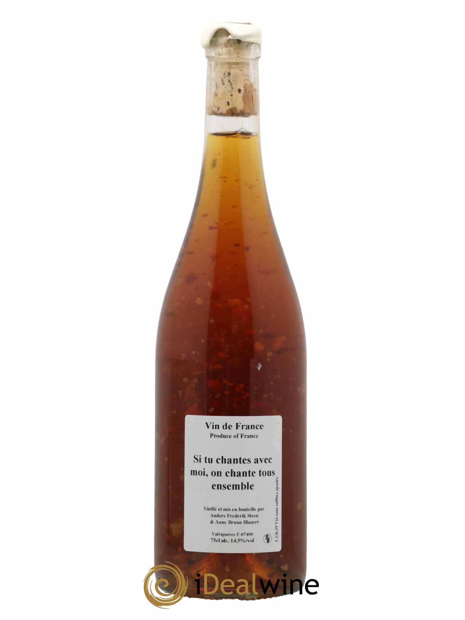 Vin de France Si tu chantes avec moi, on chante ensemble Anders Frederik Steen et Anne Bruun Blauert 2019 - Lot de 1 bouteille - 0