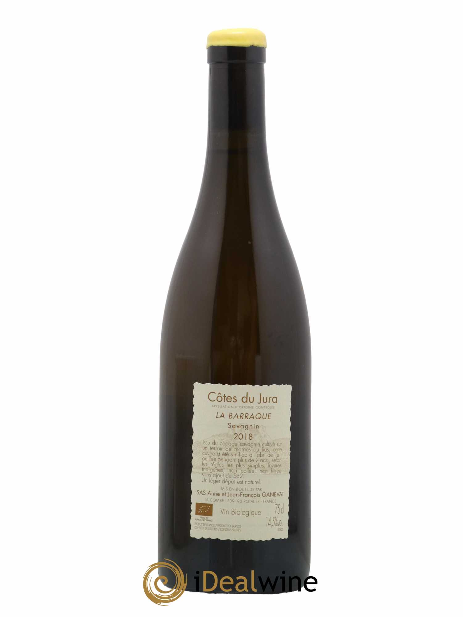 Côtes du Jura La Barraque Savagnin Anne et Jean François Ganevat 2018 - Lot de 1 bouteille - 1