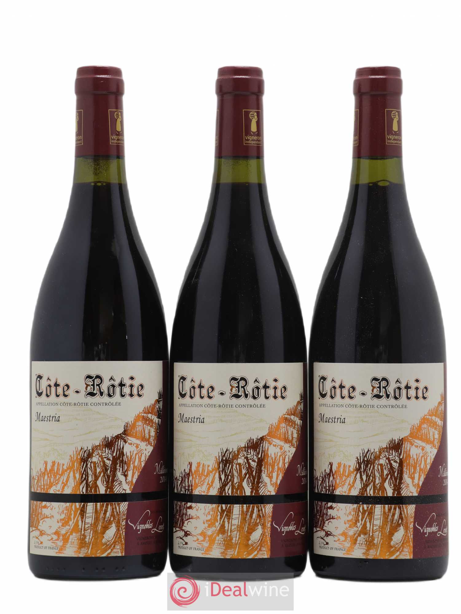 Côte-Rôtie Maestria Vignobles Levet 2014 - Lot de 3 bouteilles - 0