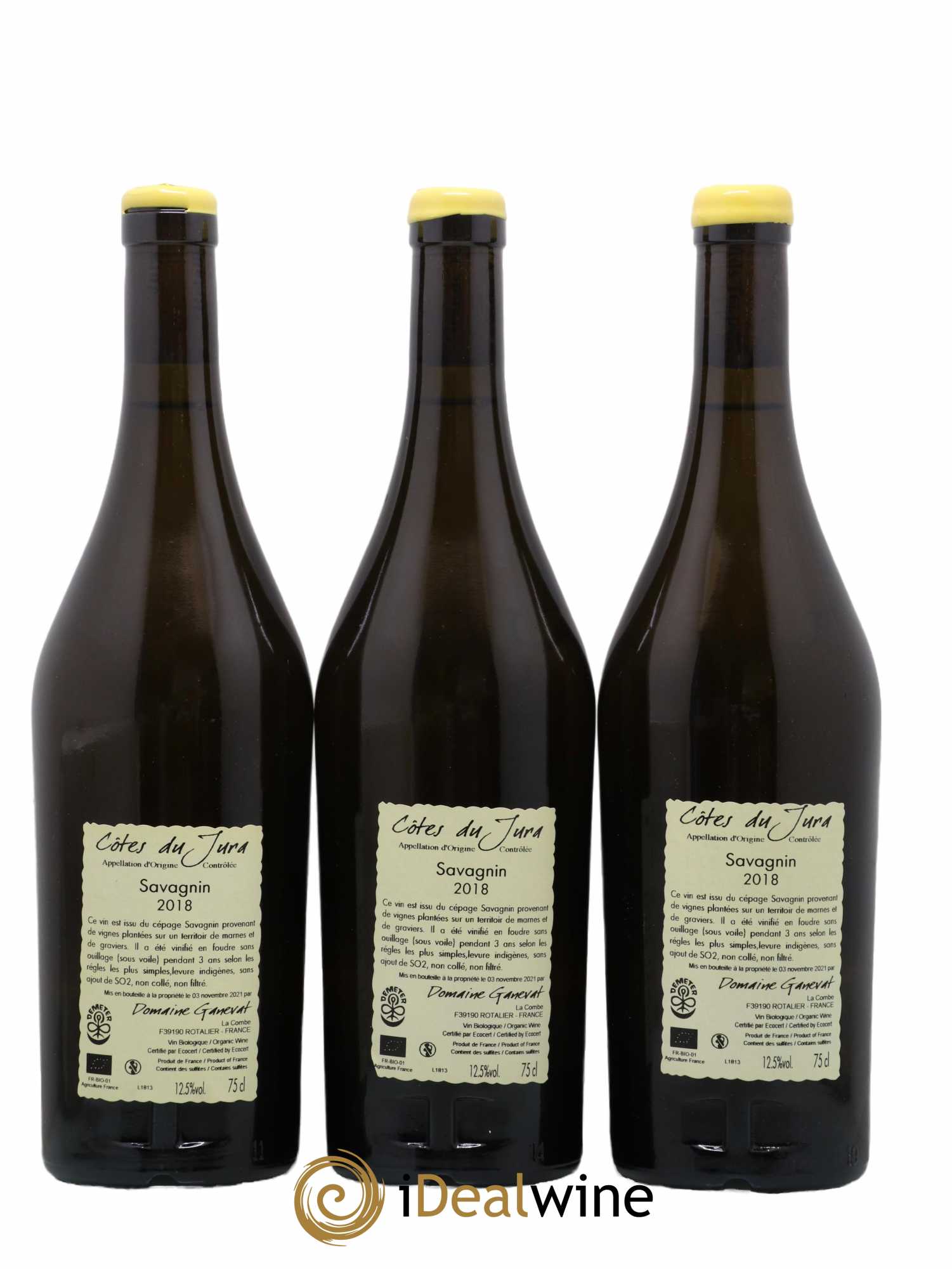 Côtes du Jura Les Grands Teppes Savagnin (sous voile) Jean-François Ganevat (Domaine) 2018 - Lot de 3 bouteilles - 1