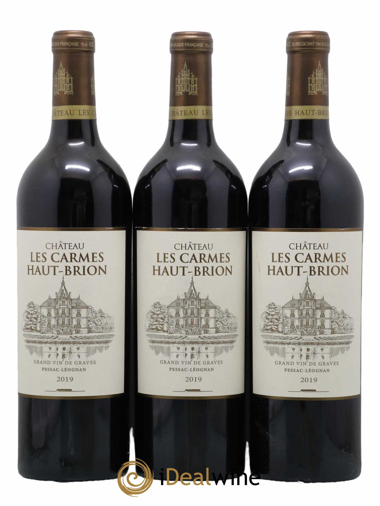 Château Les Carmes Haut-Brion 2019 - Lot de 3 bouteilles - 0