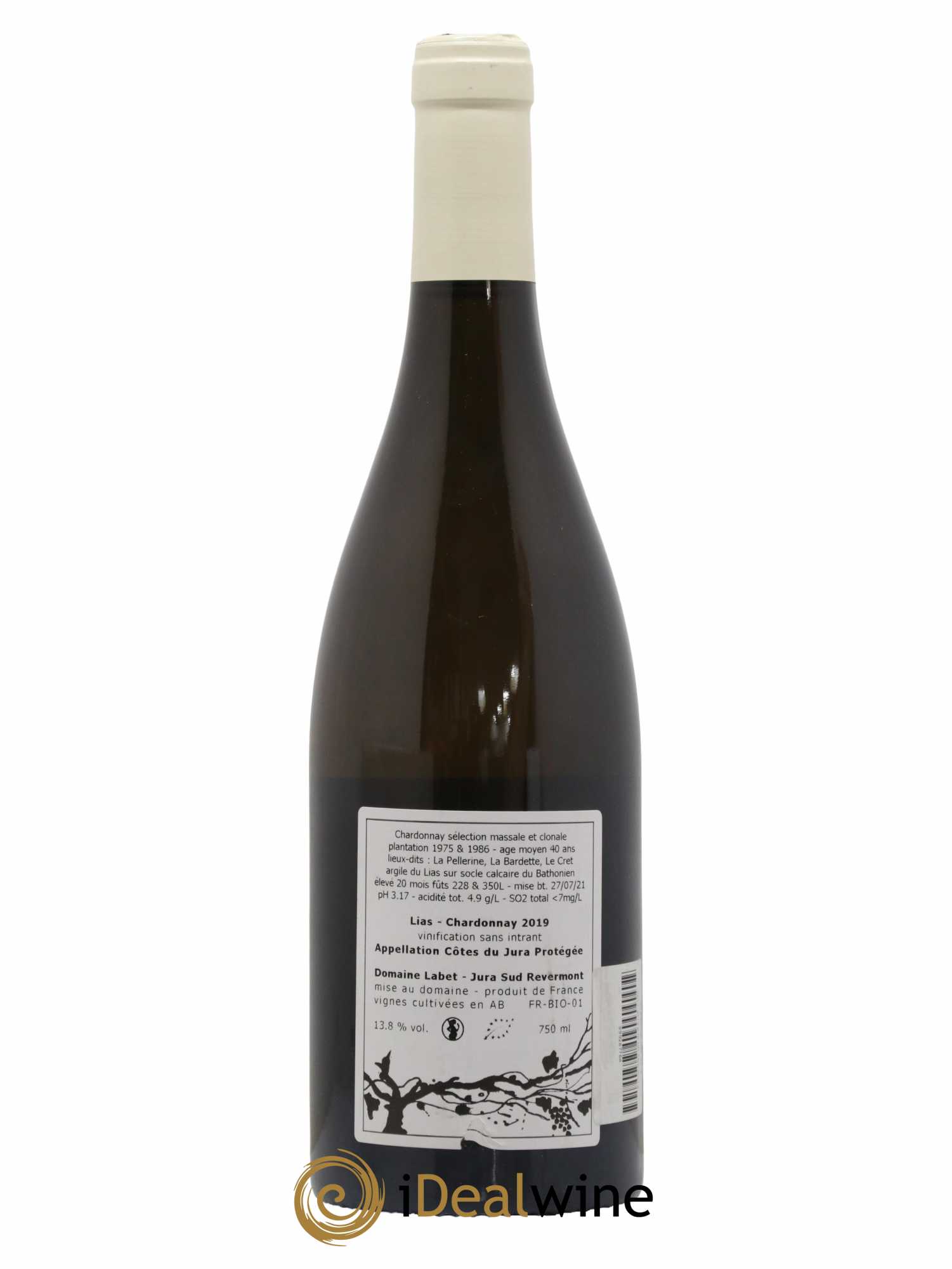 Côtes du Jura Chardonnay Lias Romain - Julien - Charline Labet 2019 - Lot de 1 bouteille - 1