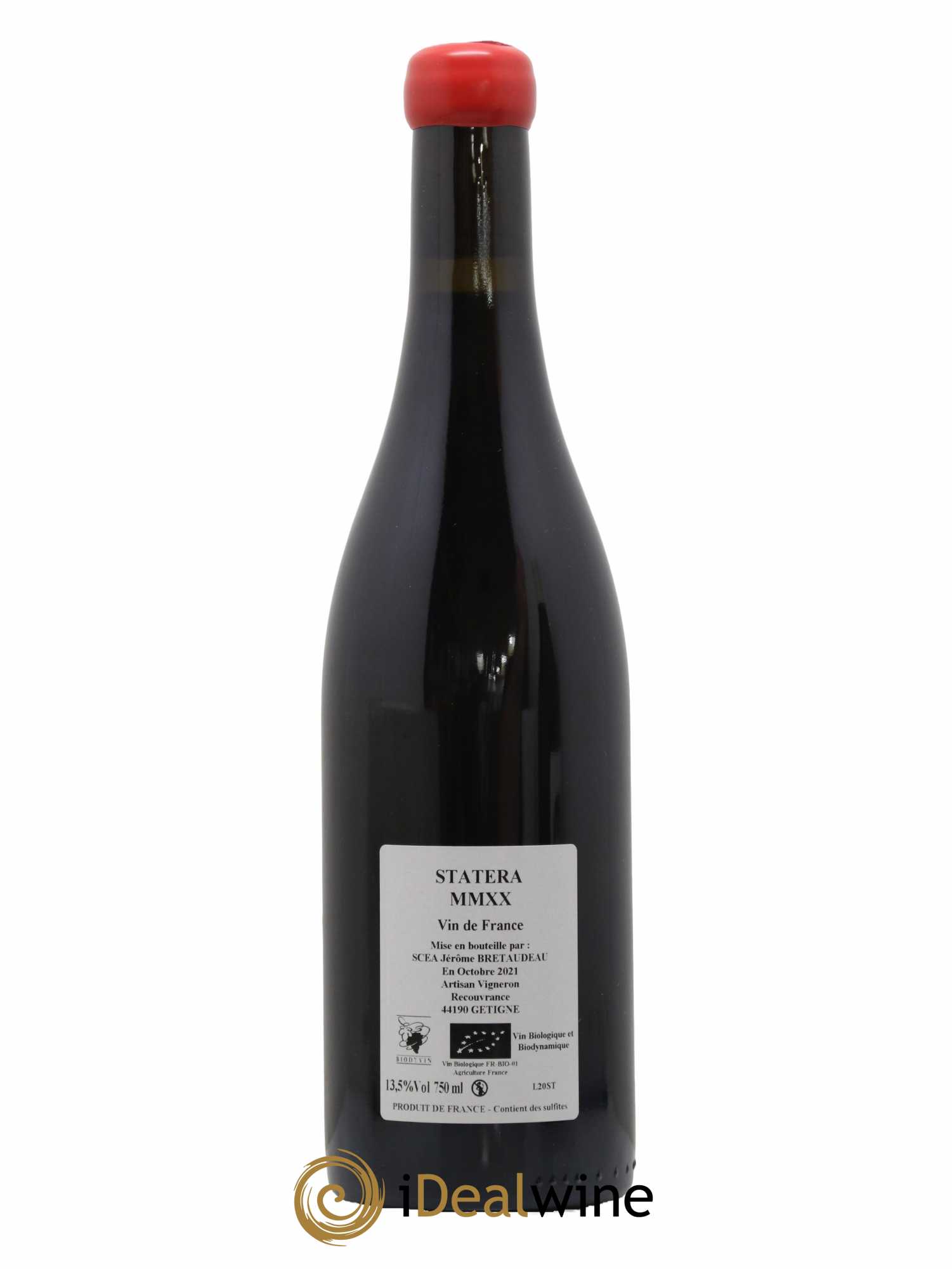 Vin de France Statera Jérôme Bretaudeau - Domaine de Bellevue 2020 - Lot de 1 bouteille - 1