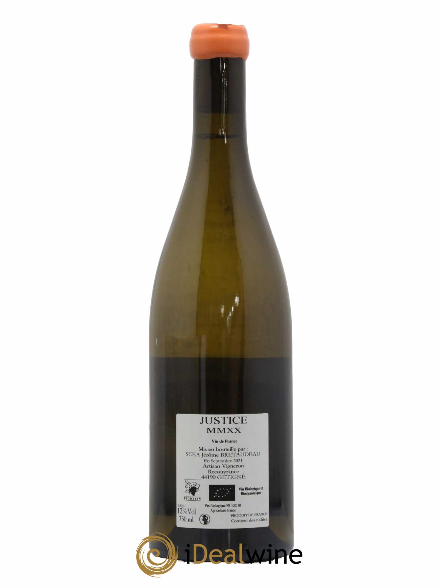 Vin de France La Justice Jérôme Bretaudeau - Domaine de Bellevue  2020 - Lot de 1 bouteille - 1