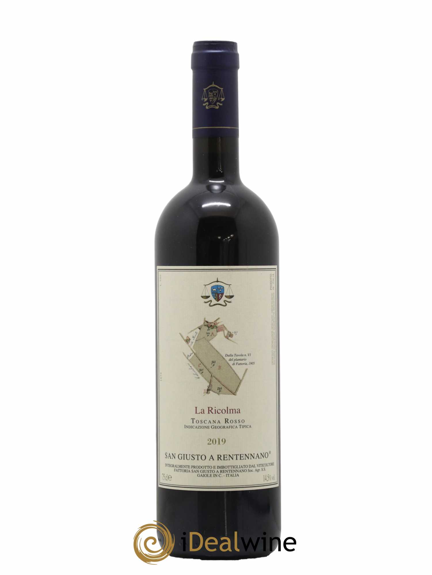 Merlot di Toscana IGT San Giusto A Rentennano La Ricolma Famille Martini di Cigala 2019 - Lot de 1 bouteille - 0