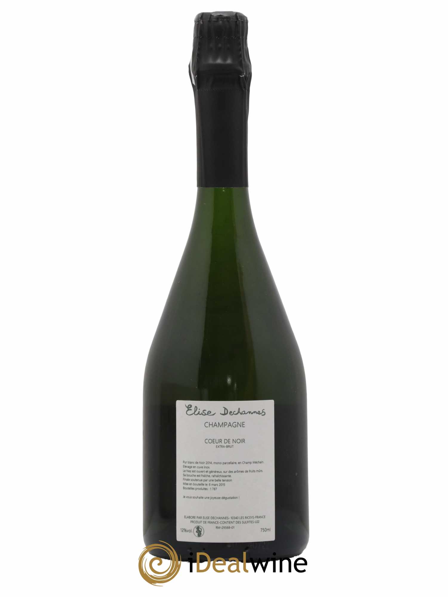 Coeur de Noir Extra-Brut Elise Dechannes (Domaine) 2014 - Lot de 1 bouteille - 1