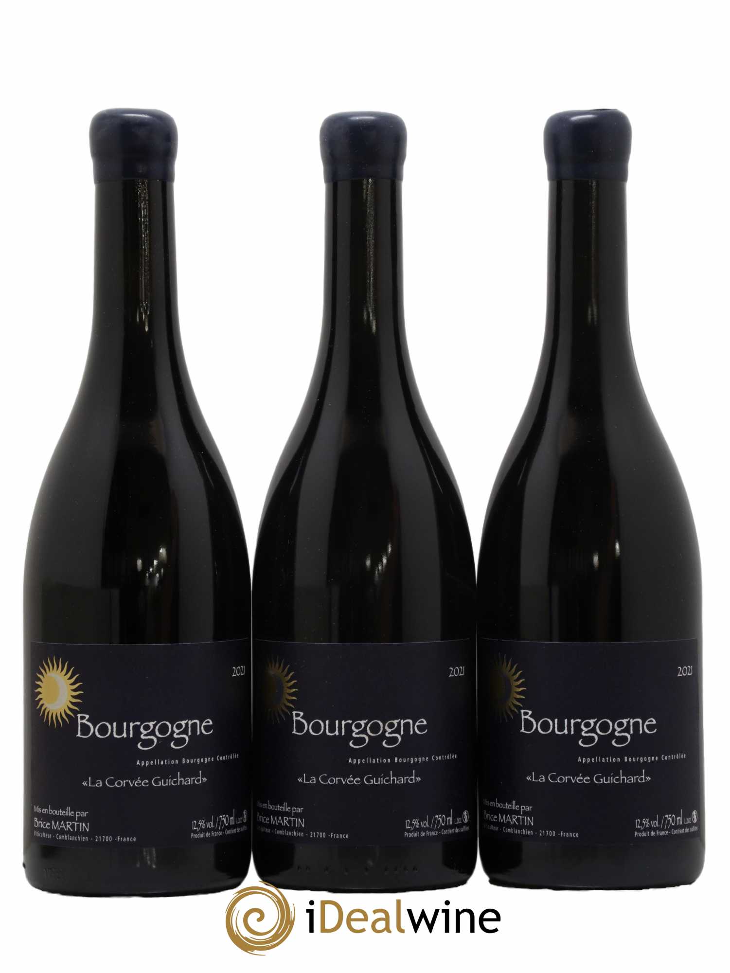 Bourgogne La Corvée Guichard Brice Martin 2021 - Lot de 3 bouteilles - 0