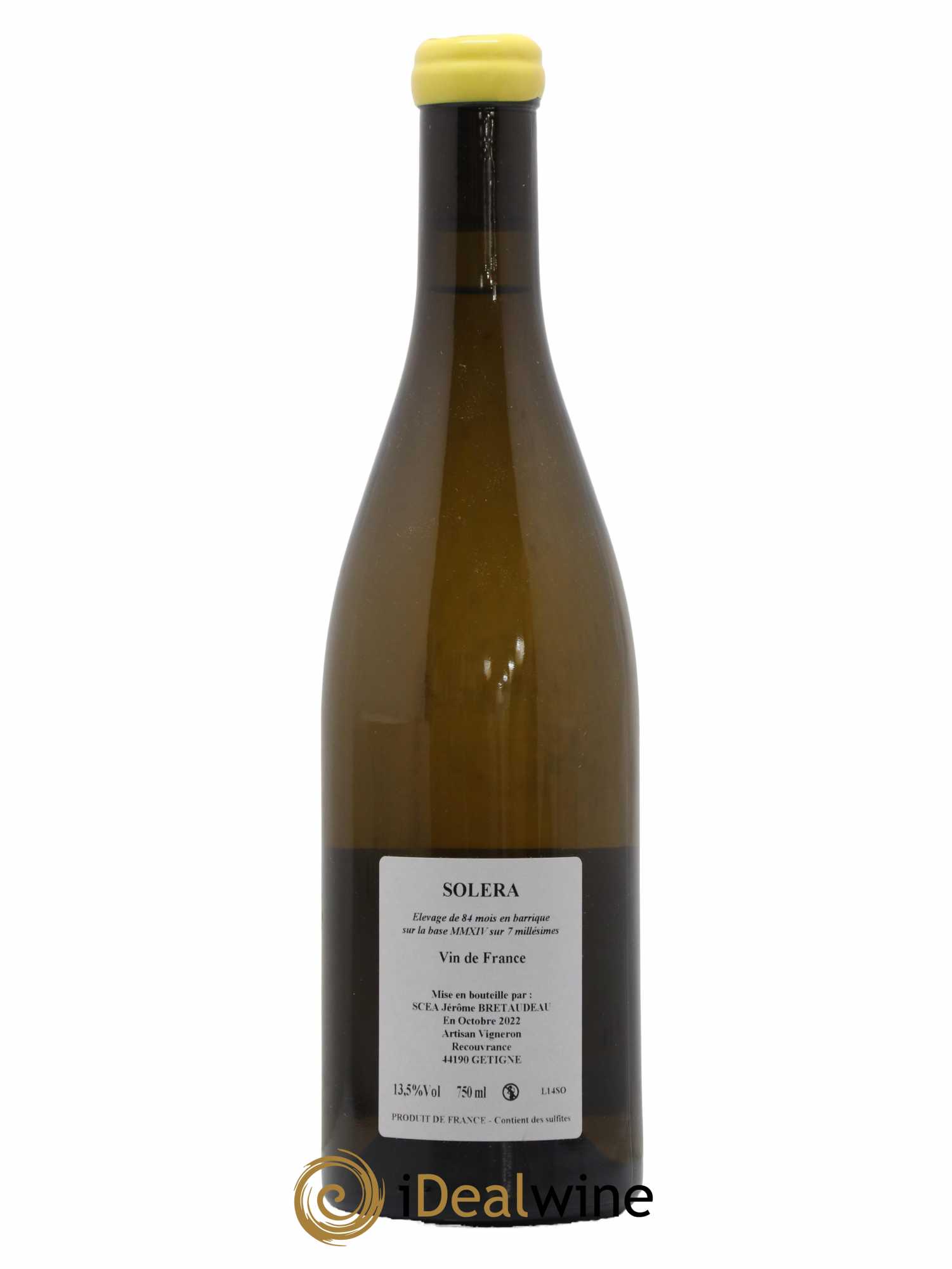 Vin de France Solera Jérôme Bretaudeau - Bellevue (Domaine de) - Lot de 1 bouteille - 1