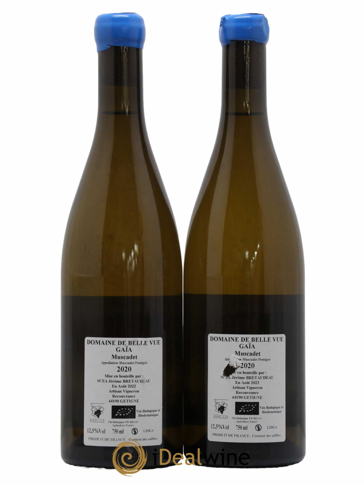 Muscadet-Sèvre-et-Maine Gaia Jérôme Bretaudeau - Domaine de Bellevue 2020 - Lot de 2 bouteilles - 1