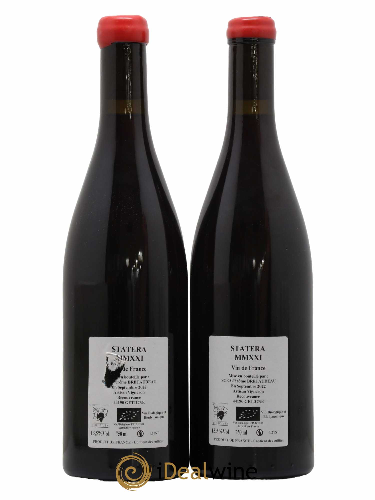 Vin de France Statera Jérôme Bretaudeau - Domaine de Bellevue 2021 - Lot of 2 bottles - 1
