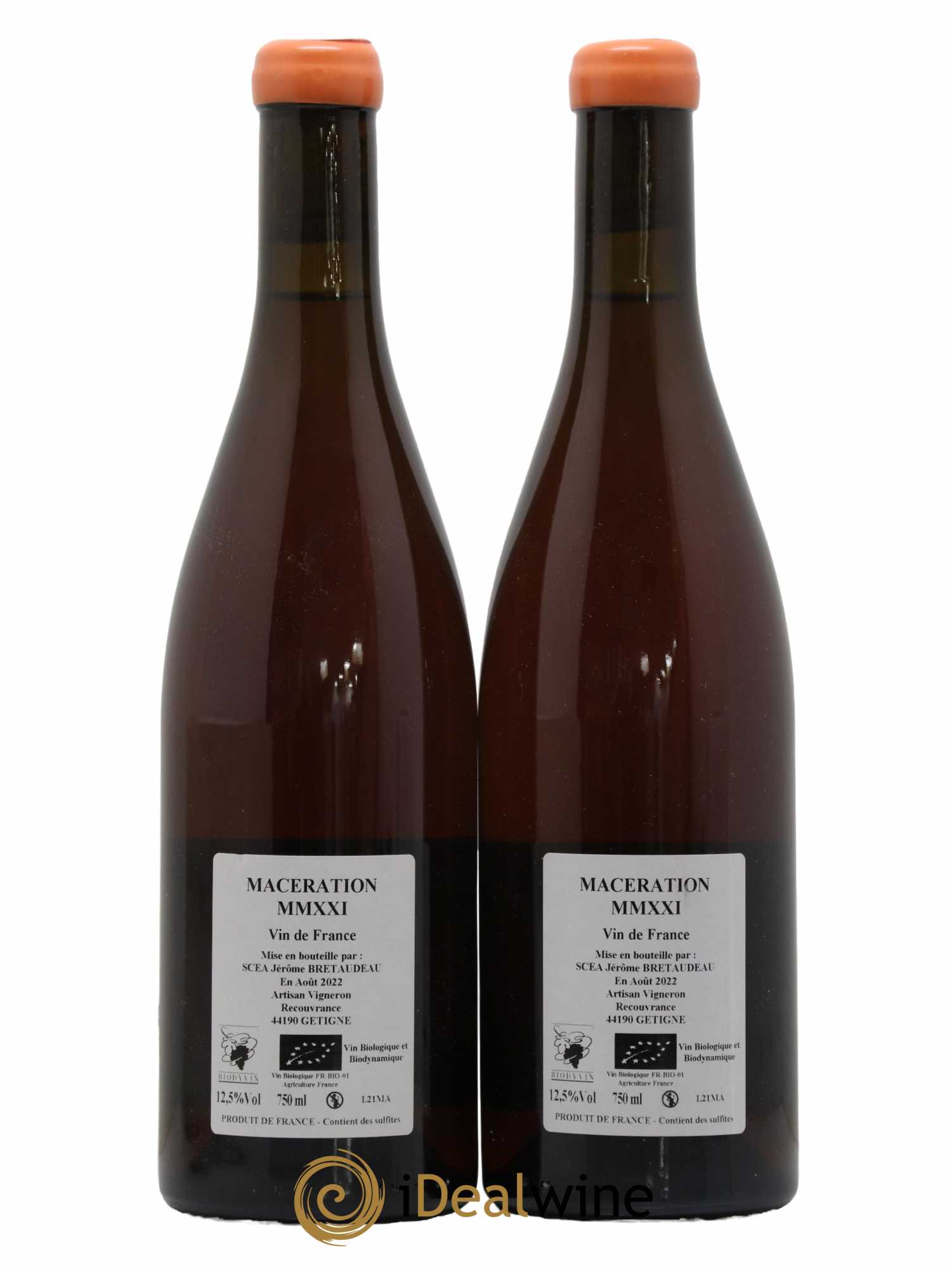 Vin de France Macération Jérôme Bretaudeau - Domaine de Bellevue 2021 - Lot de 2 bouteilles - 1