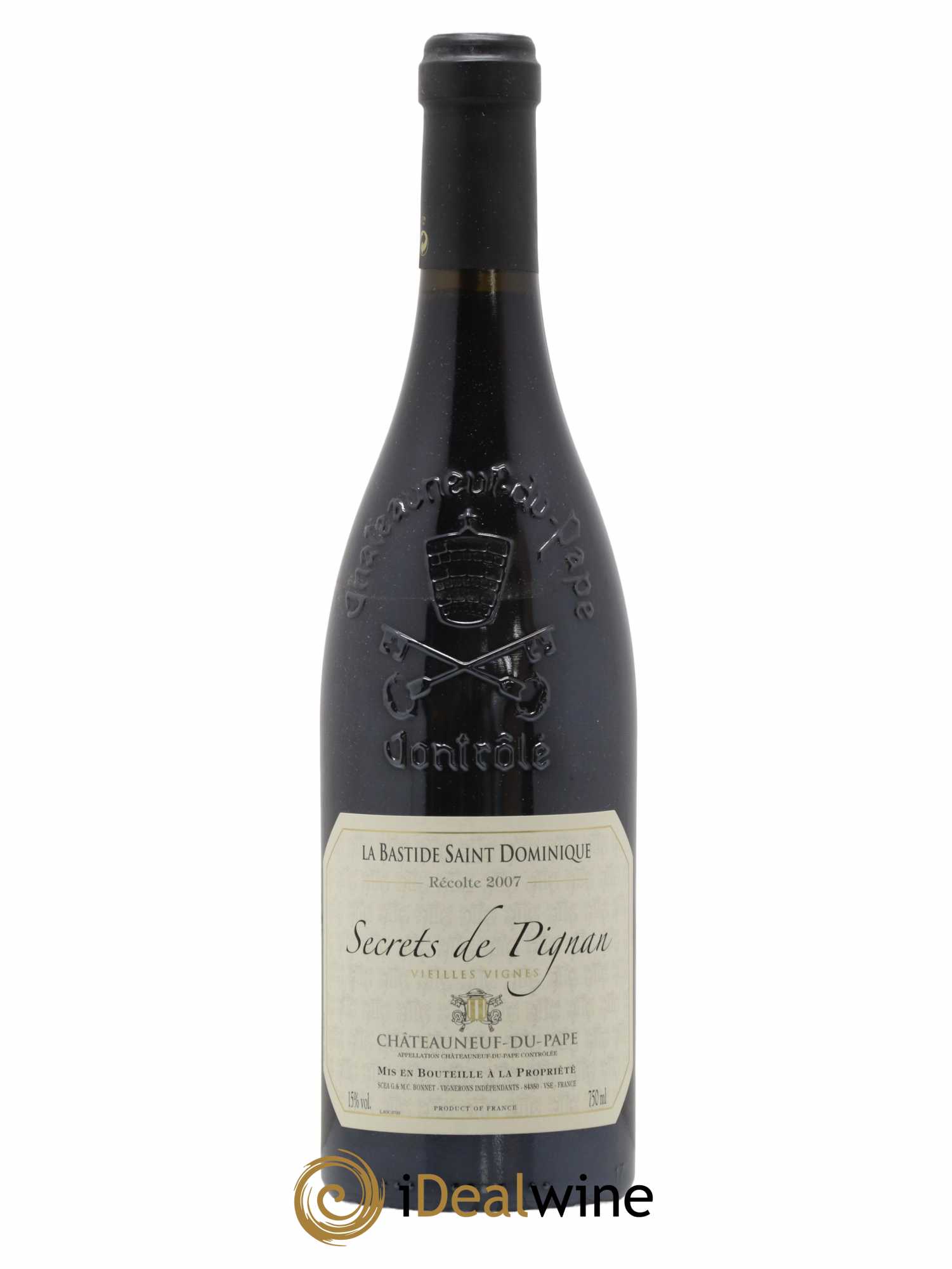 Châteauneuf-du-Pape Secrets de Pignan La Bastide St Dominique 2007 - Lot de 1 bouteille - 0