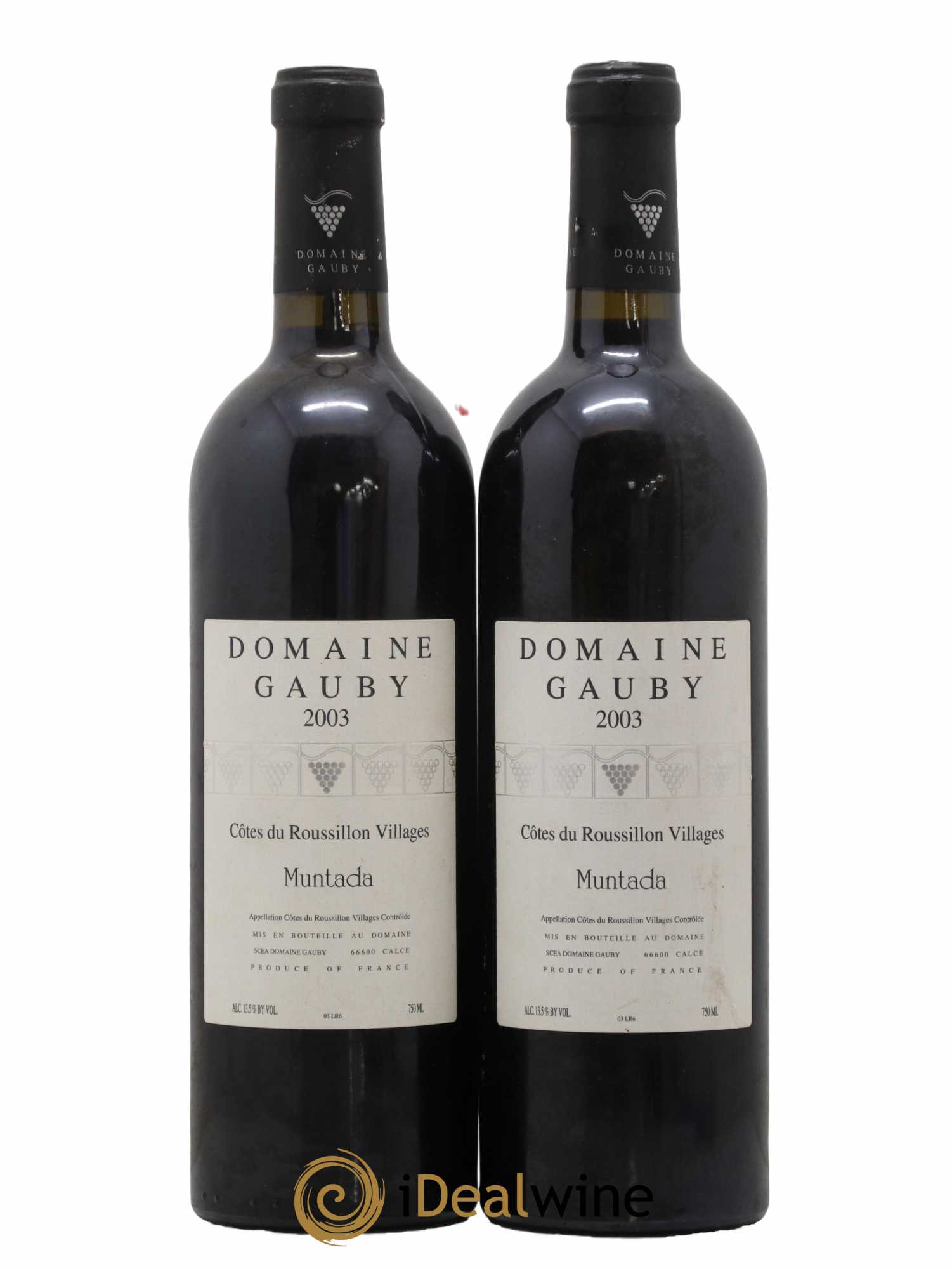 Côtes Catalanes (anciennement Côtes du Roussillon Villages) La Muntada Gauby (Domaine) 2003 - Lot de 2 bouteilles - 0