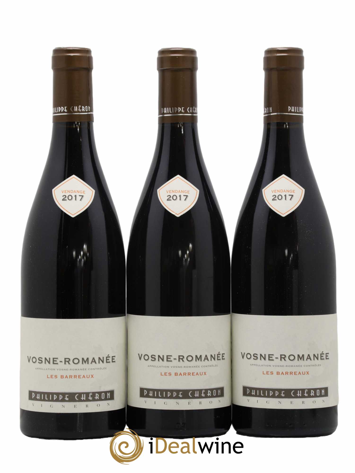 Vosne-Romanée Les Barreaux Philippe Cheron 2017 - Lot de 3 bouteilles - 0