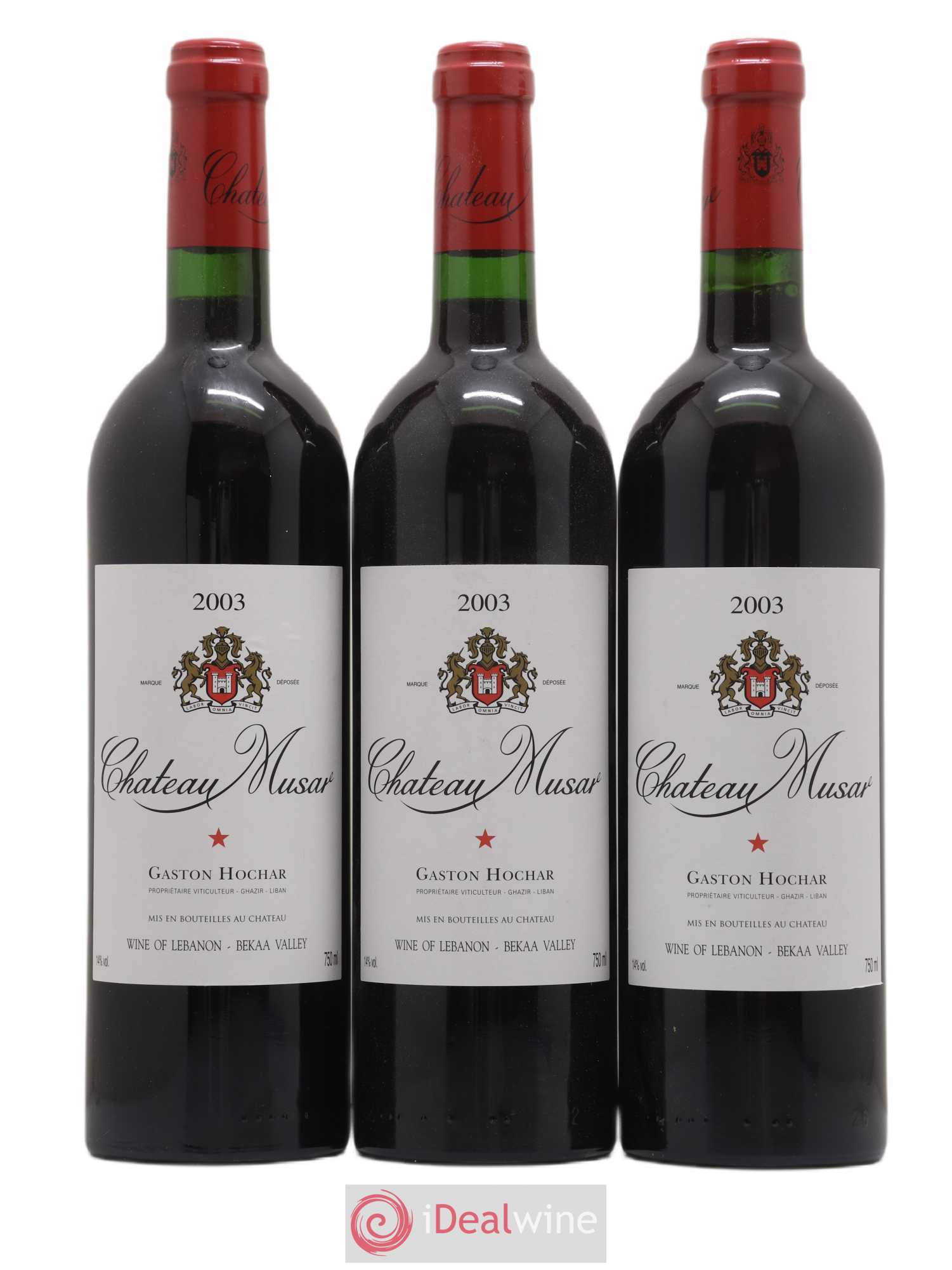 Château Musar Serge Hochar 2003 - Lot de 3 bouteilles - 0