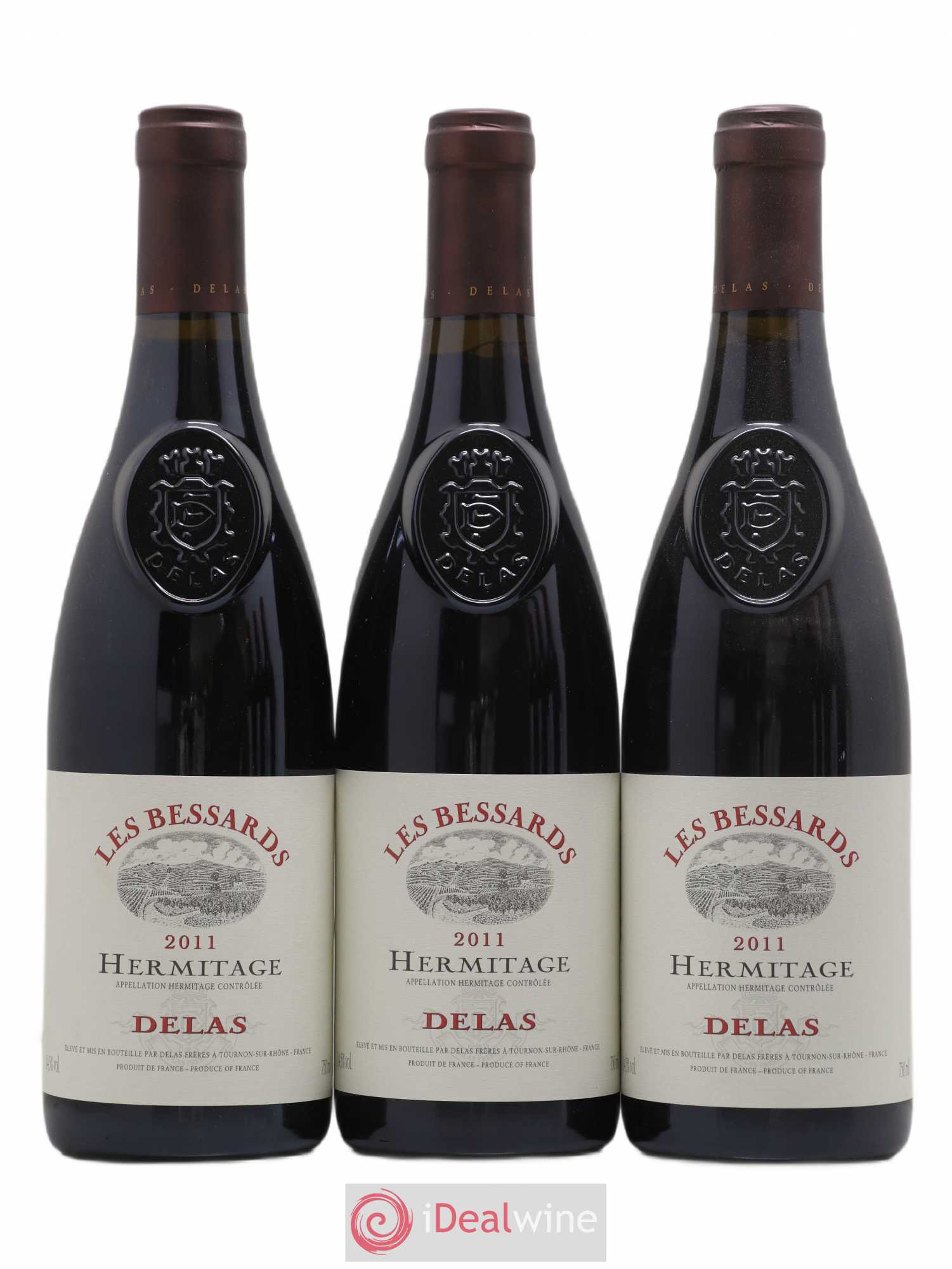 Hermitage Les Bessards Delas Frères 2011 - Lot de 3 bouteilles - 0