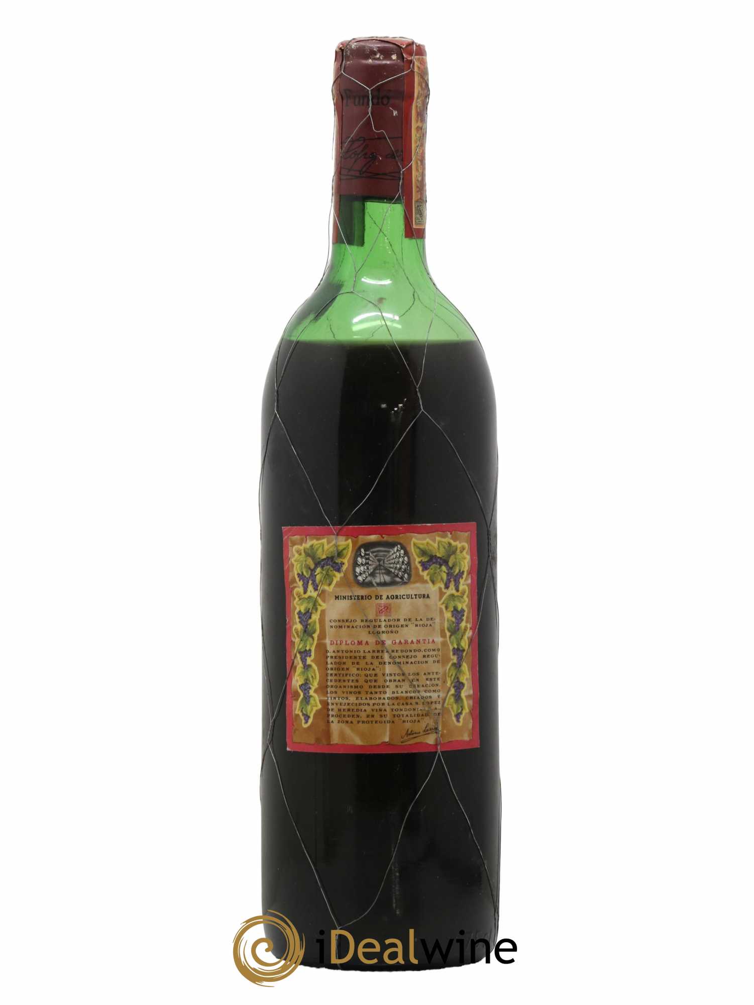 Rioja Gran Reserva Vina Tondonia R. Lopez de Heredia 1970 - Lot de 1 bouteille - 1