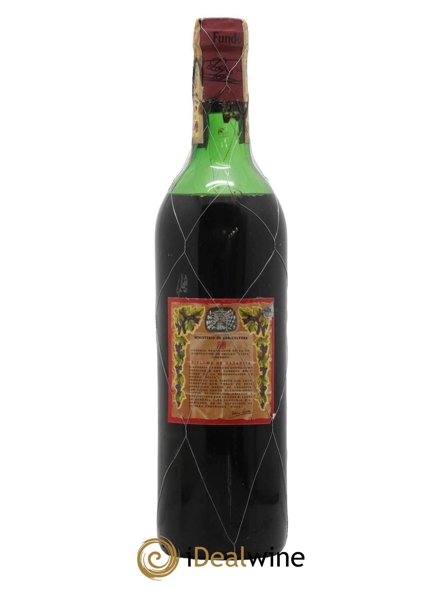 Rioja Gran Reserva Vina Tondonia R. Lopez de Heredia 1961 - Lot de 1 bouteille - 1