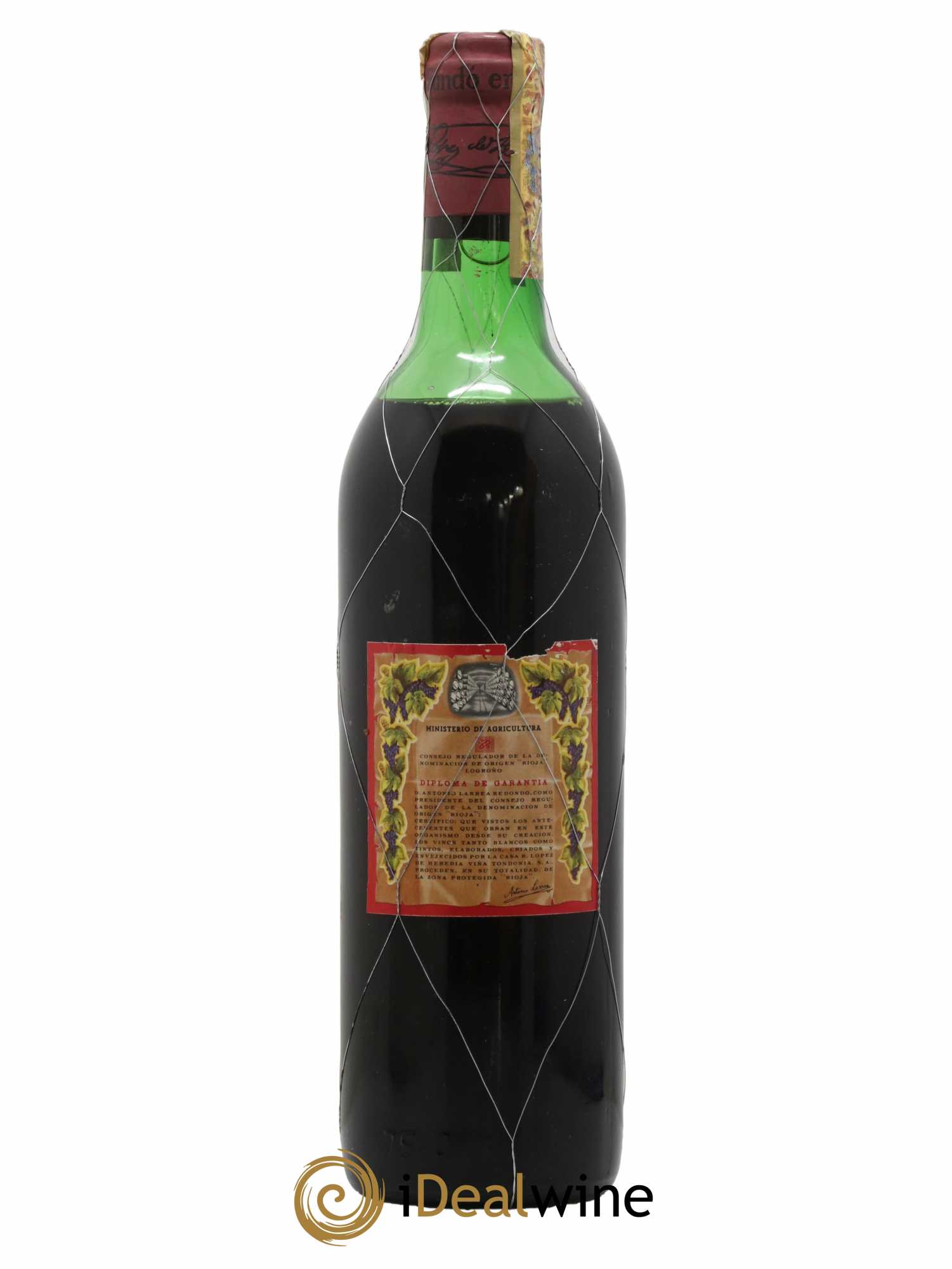 Rioja Gran Reserva Vina Tondonia R. Lopez de Heredia 1961 - Lot de 1 bouteille - 1