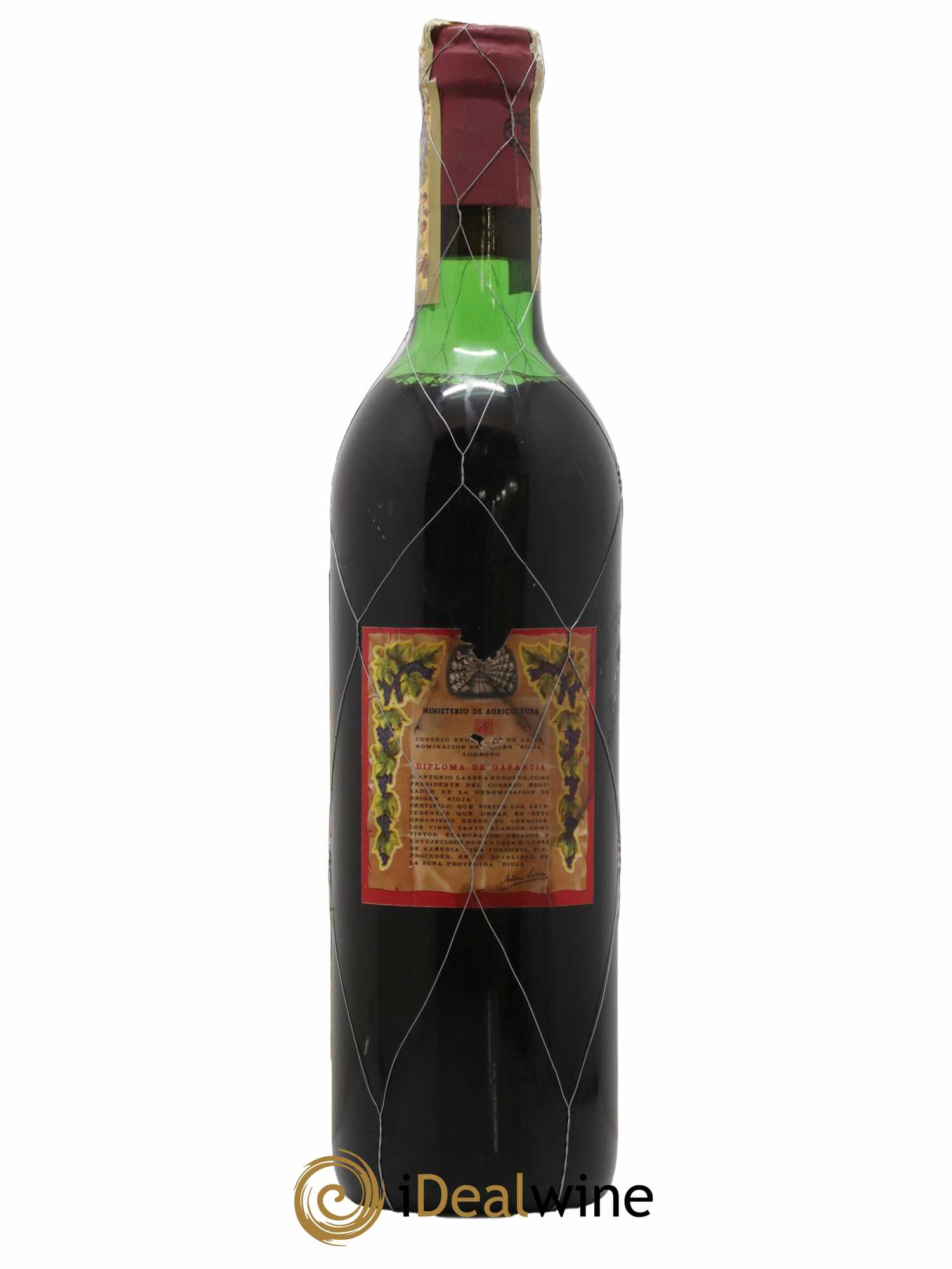 Rioja Gran Reserva Vina Tondonia R. Lopez de Heredia 1961 - Lot de 1 bouteille - 1