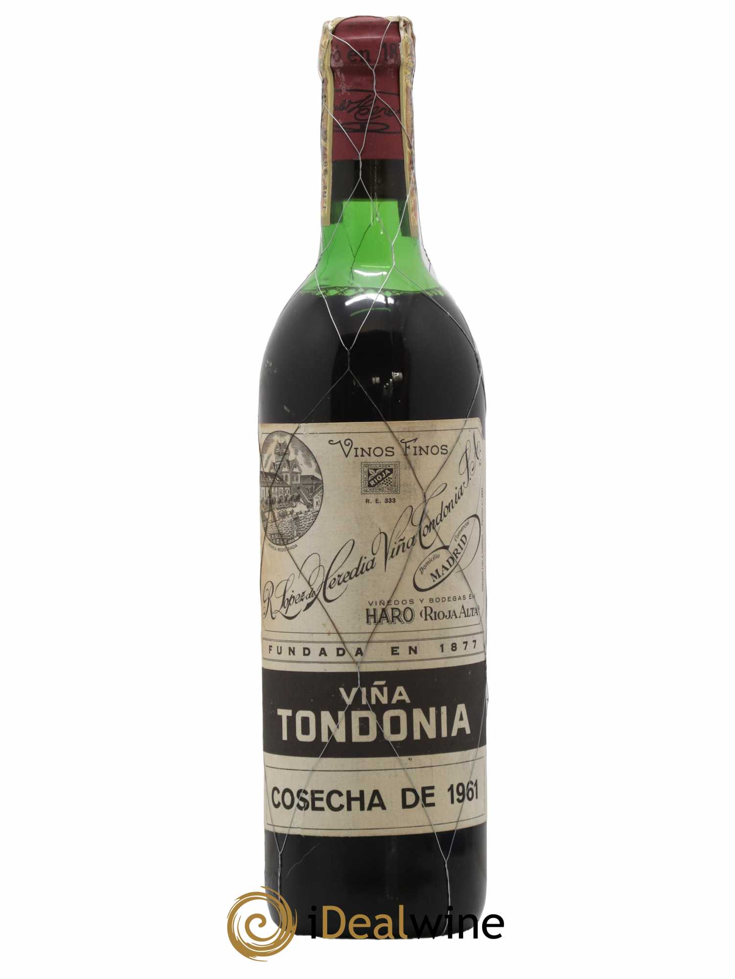 Rioja Gran Reserva Vina Tondonia R. Lopez de Heredia 1961 - Lot de 1 bouteille - 0