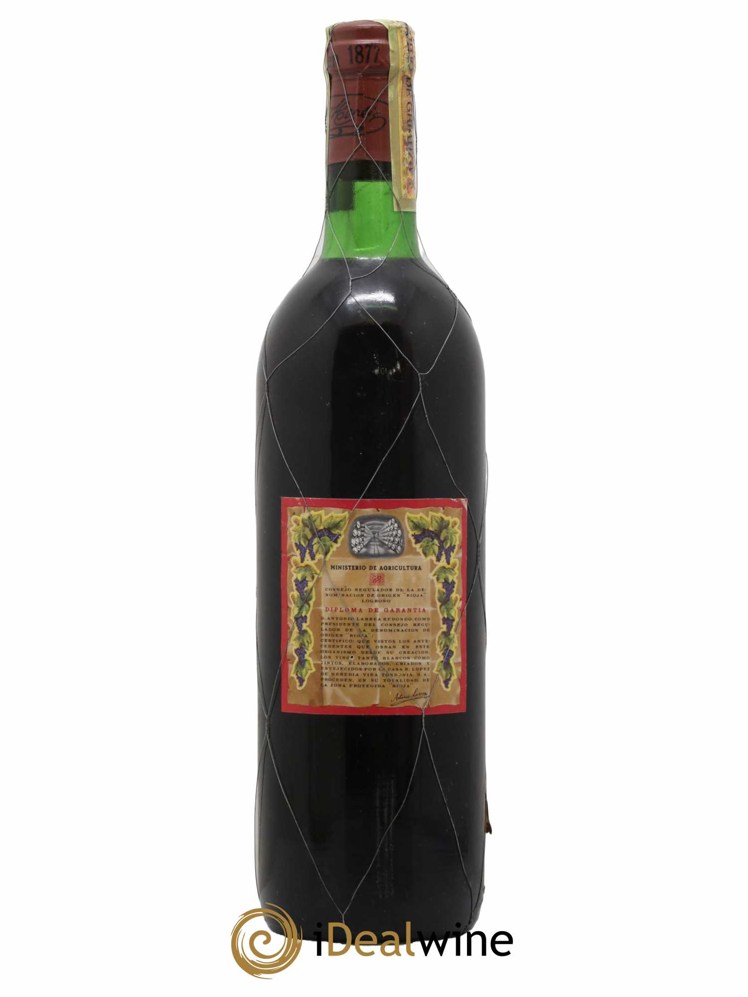 Rioja Gran Reserva Vina Tondonia R. Lopez de Heredia 1964 - Lot de 1 bouteille - 1