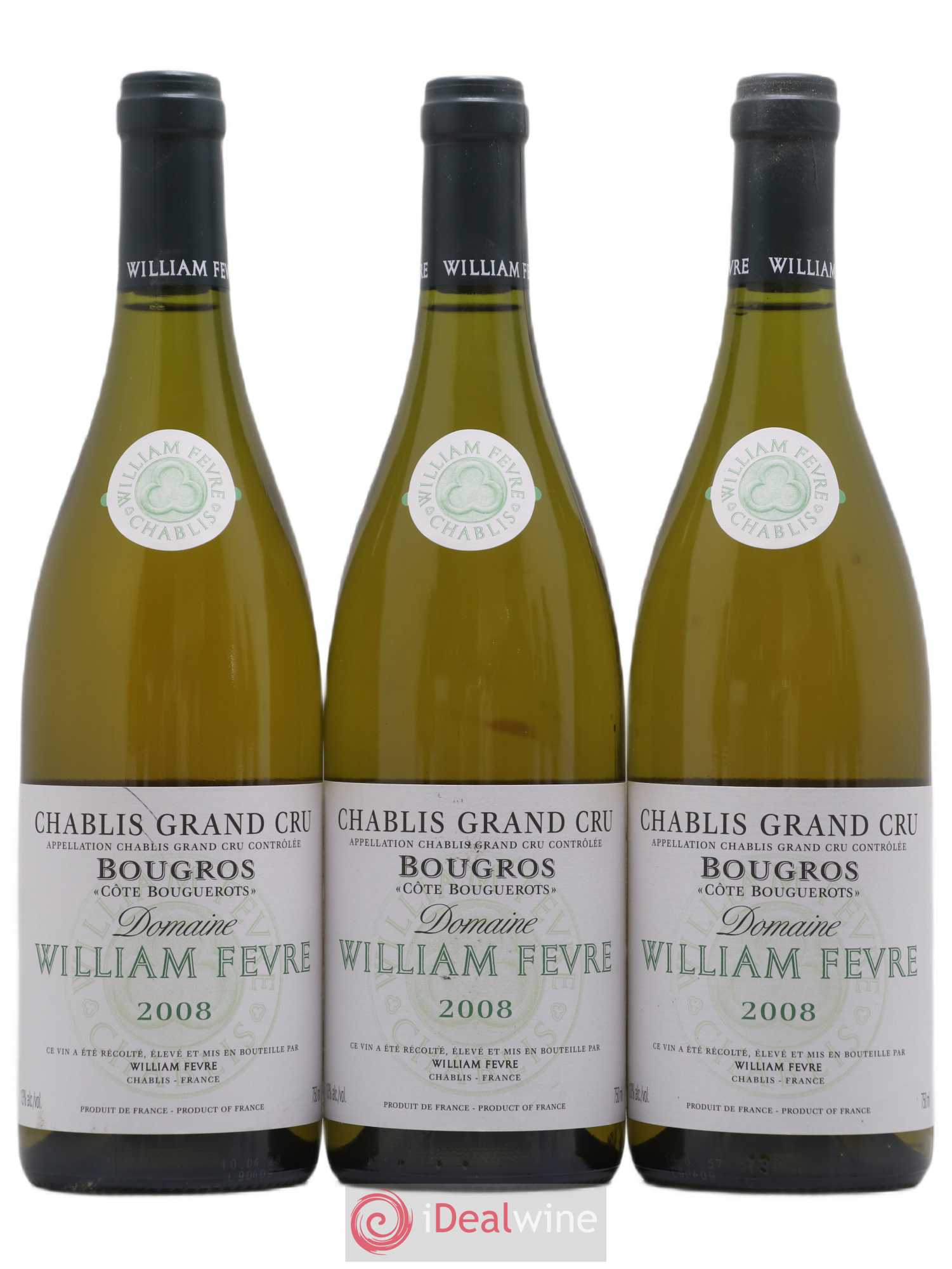 Chablis Grand Cru Bougros Côte Bouguerots William Fèvre 2008 - Lot de 6 bouteilles - 1