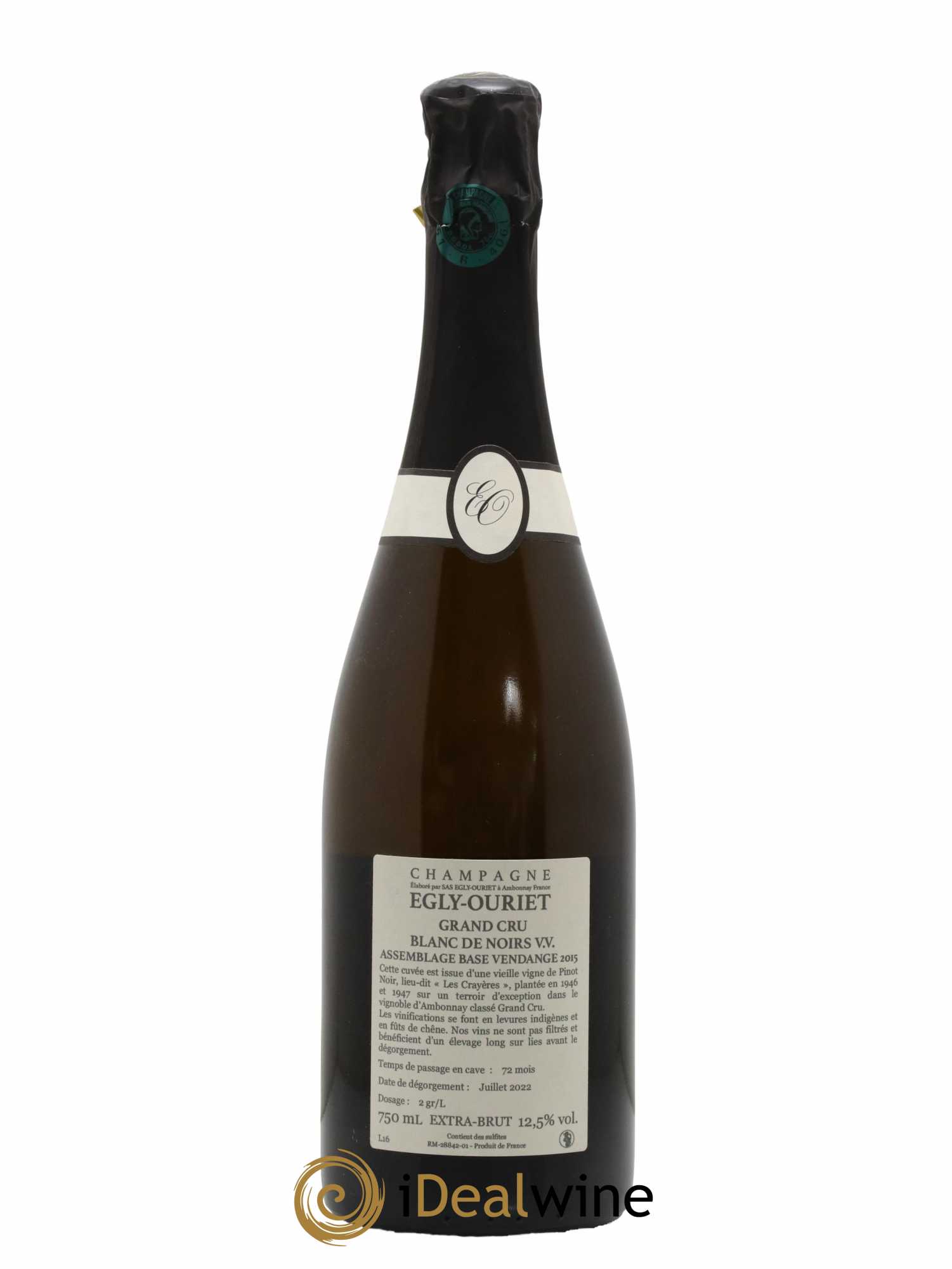 Blanc de Noirs Les Crayères Vieilles vignes Egly-Ouriet - Lot of 1 bottle - 1