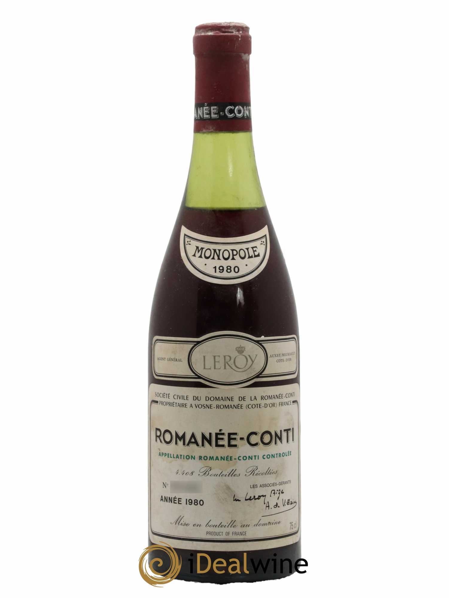 Romanée-Conti Grand Cru Domaine de la Romanée-Conti 1980 - Lot de 1 bouteille - 0