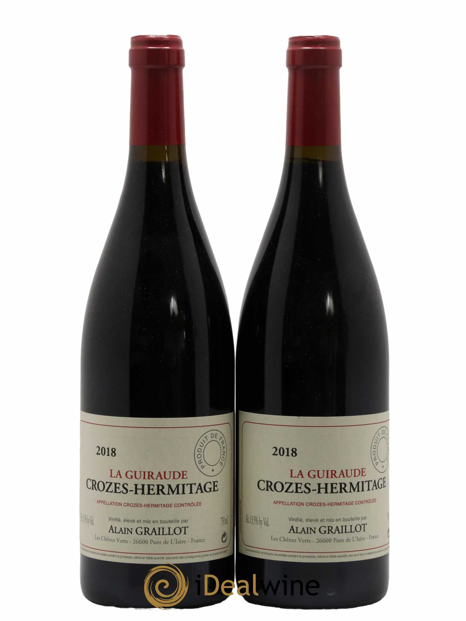 Crozes-Hermitage La Guiraude Domaine Graillot 2018 - Lot de 2 bouteilles - 0