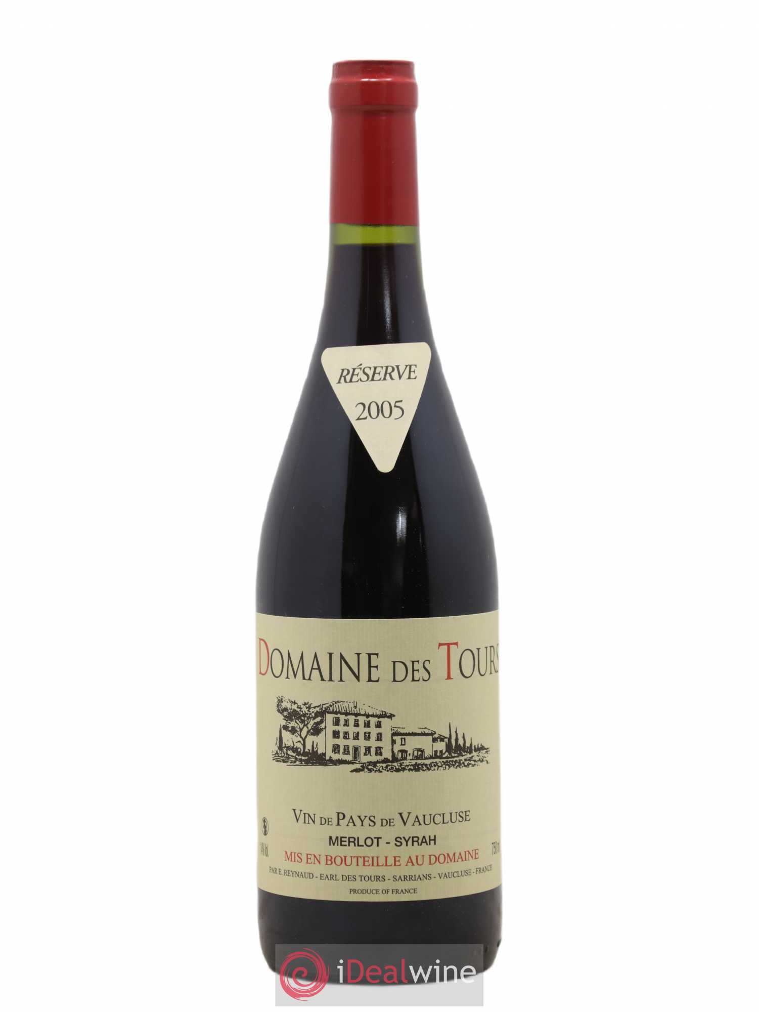 Vaucluse Domaine des Tours Merlot-Syrah Emmanuel Reynaud 2005 - Lot de 1 bouteille - 0