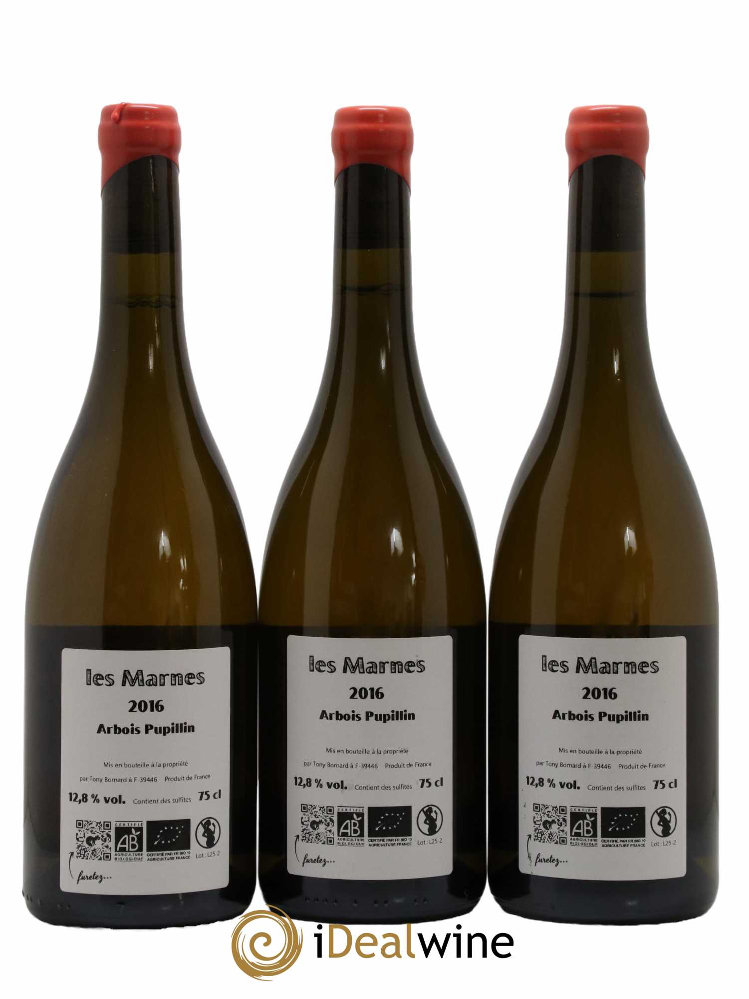 Arbois-Pupillin Les Marnes Bornard 2016 - Lot de 3 bouteilles - 1
