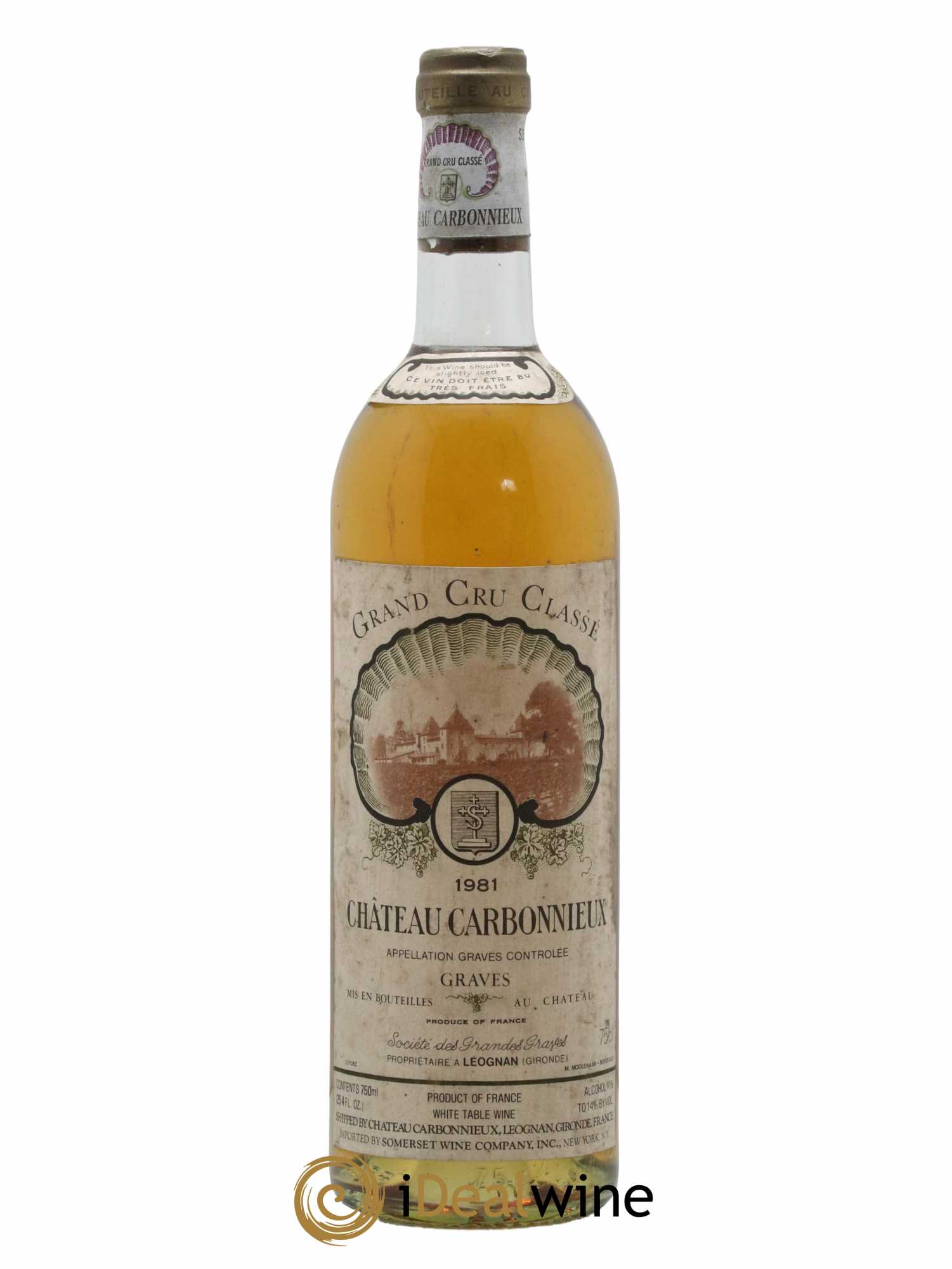Château Carbonnieux Cru Classé de Graves 1981 - Lot de 1 bouteille - 0